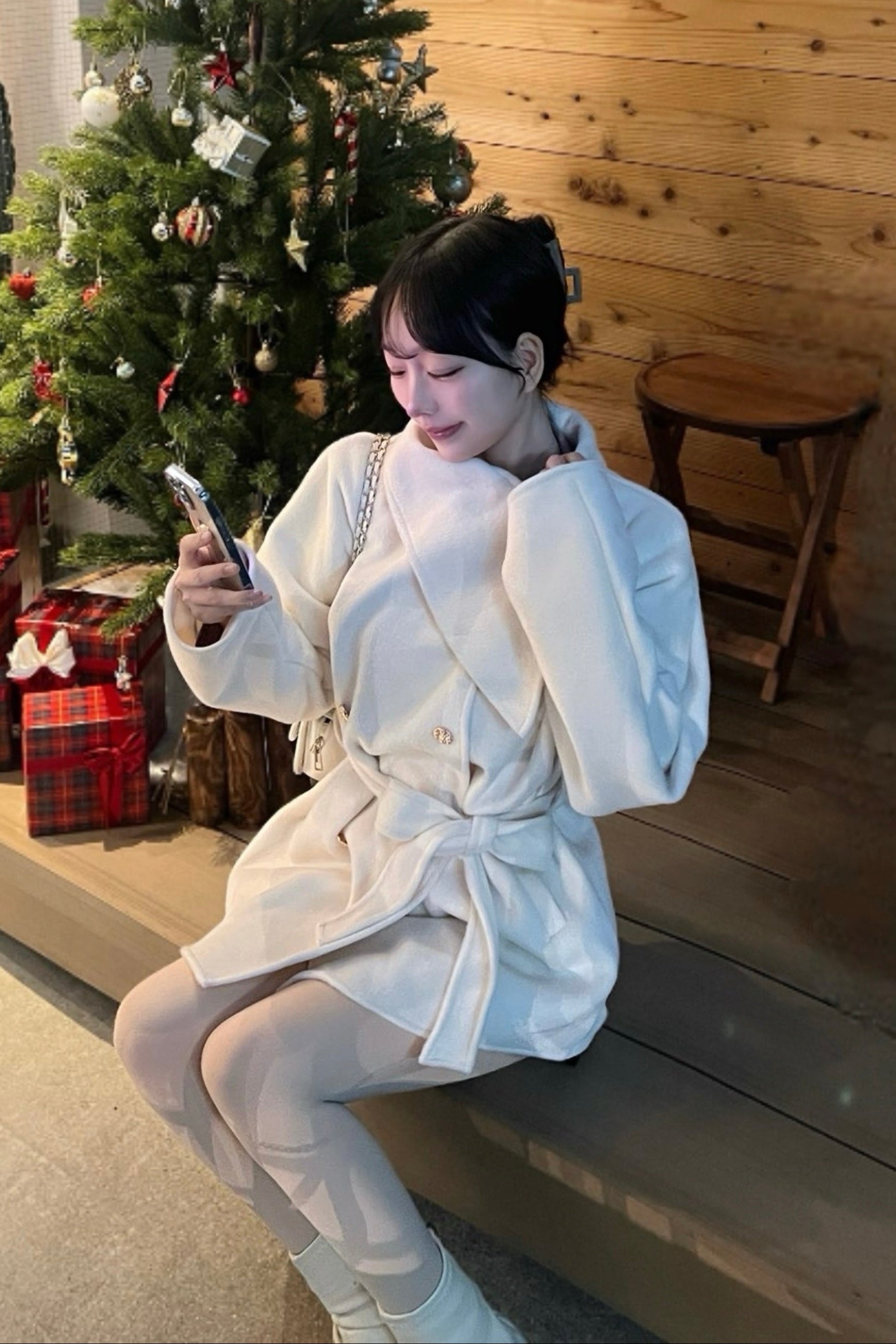 フロントダブルボタンコート KR30291