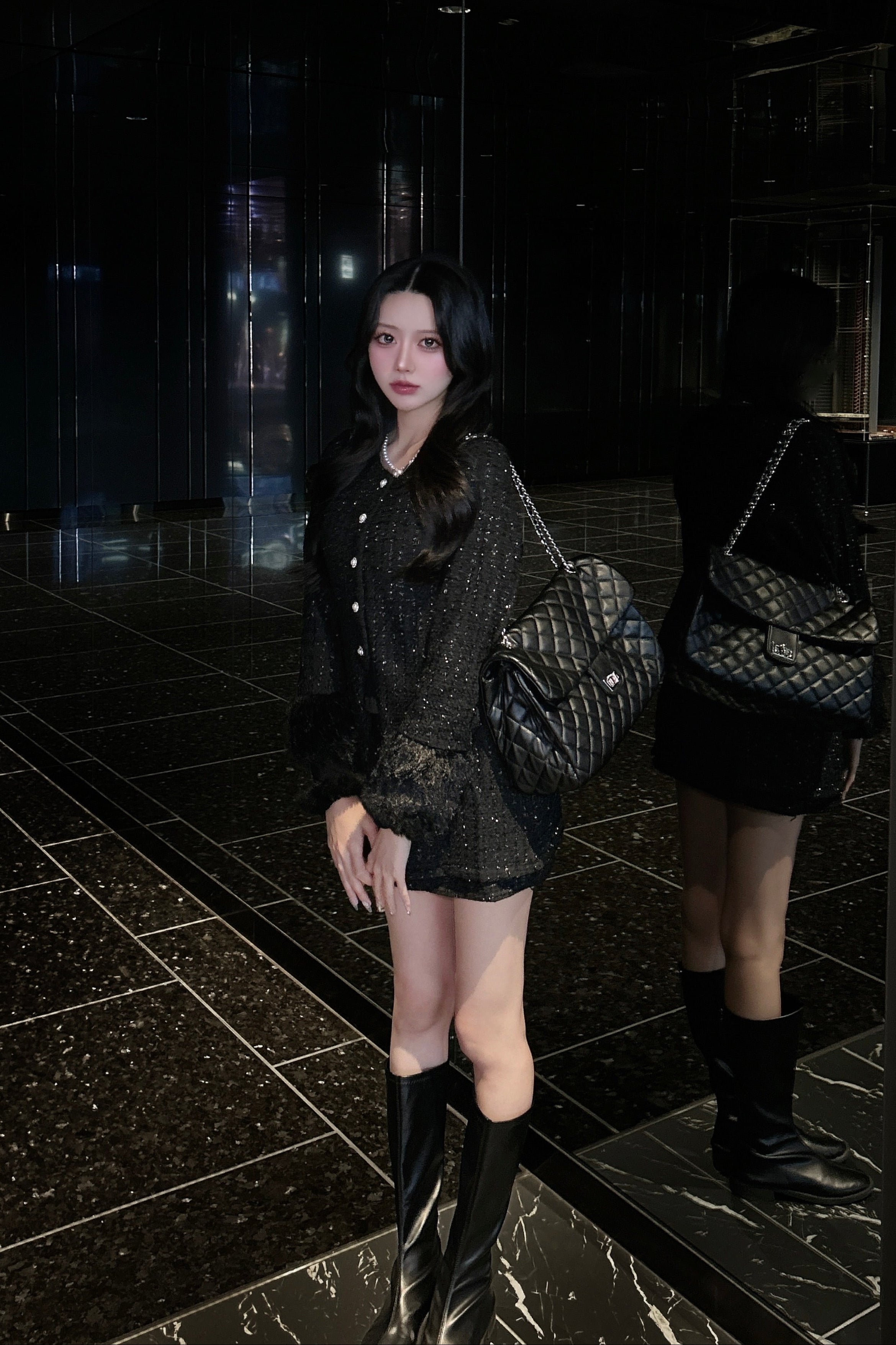 ツイードラメセットアップ KR30225