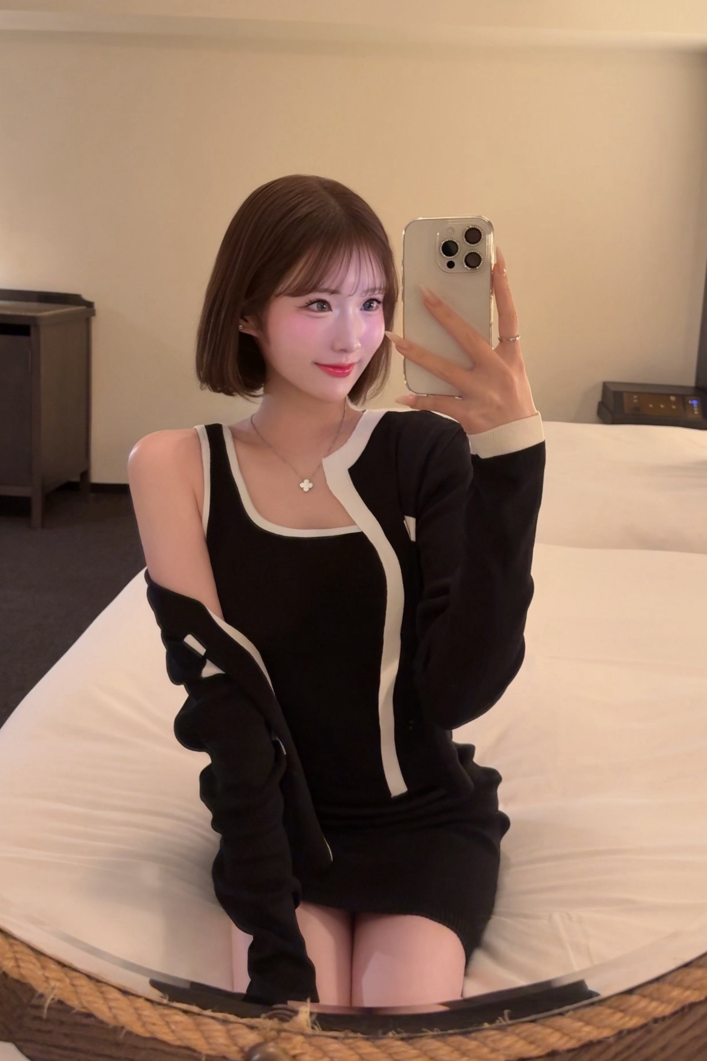 バイカラーニットセットアップ KR30482