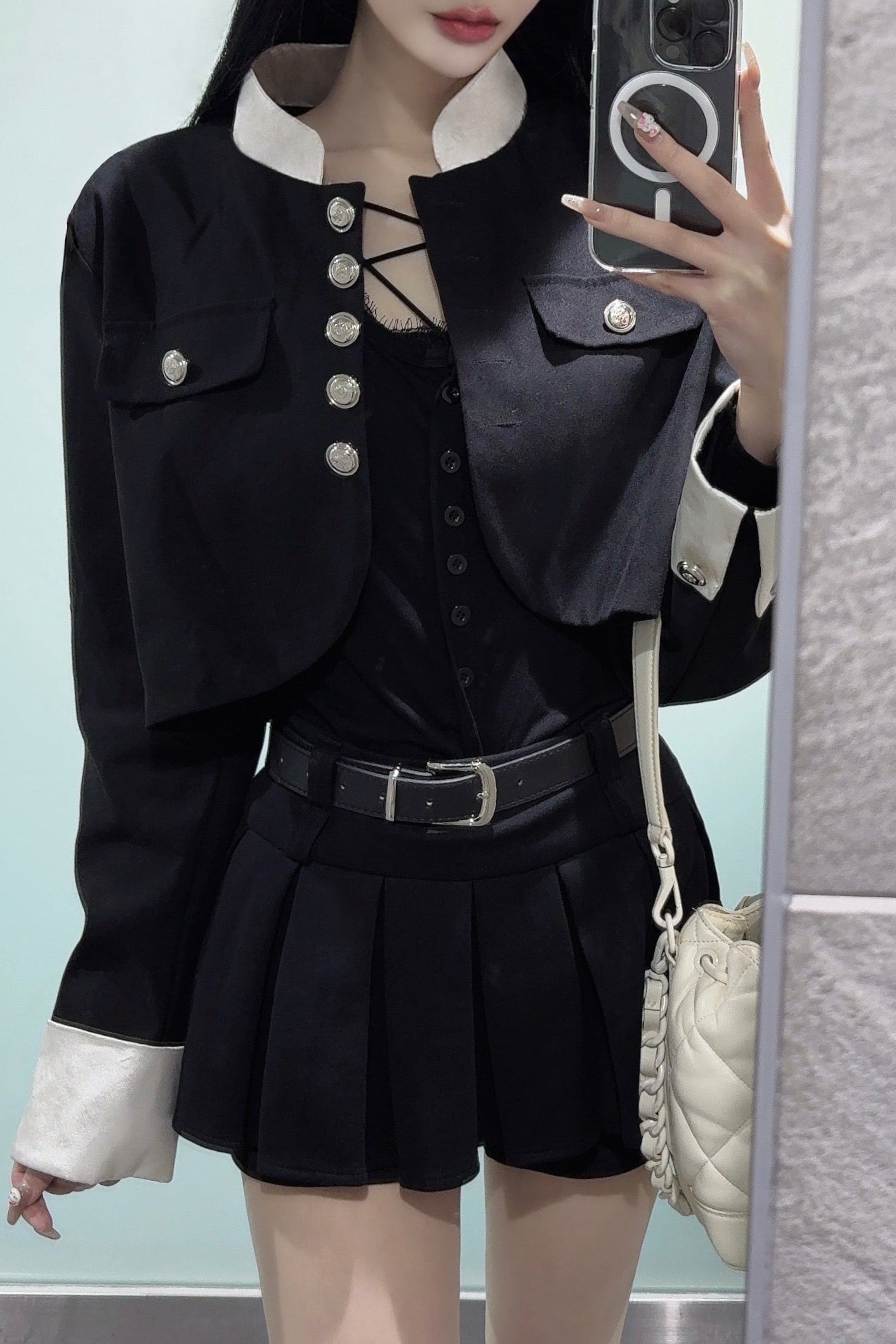 エレガントボタンショートジャケット KR30461