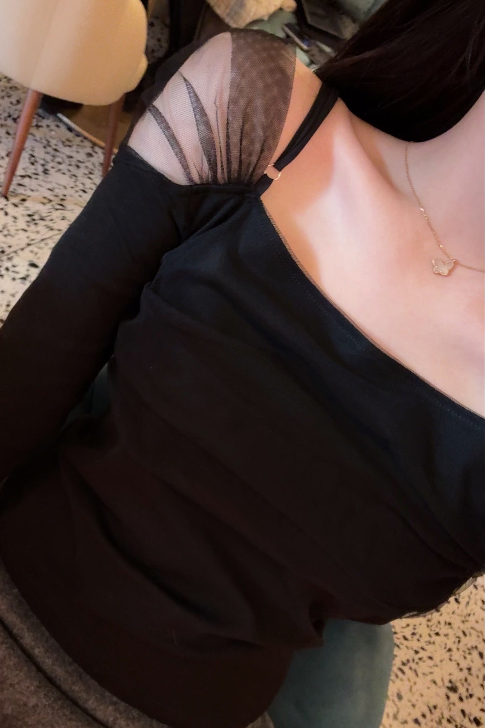 チュールレイヤードトップス KR13567