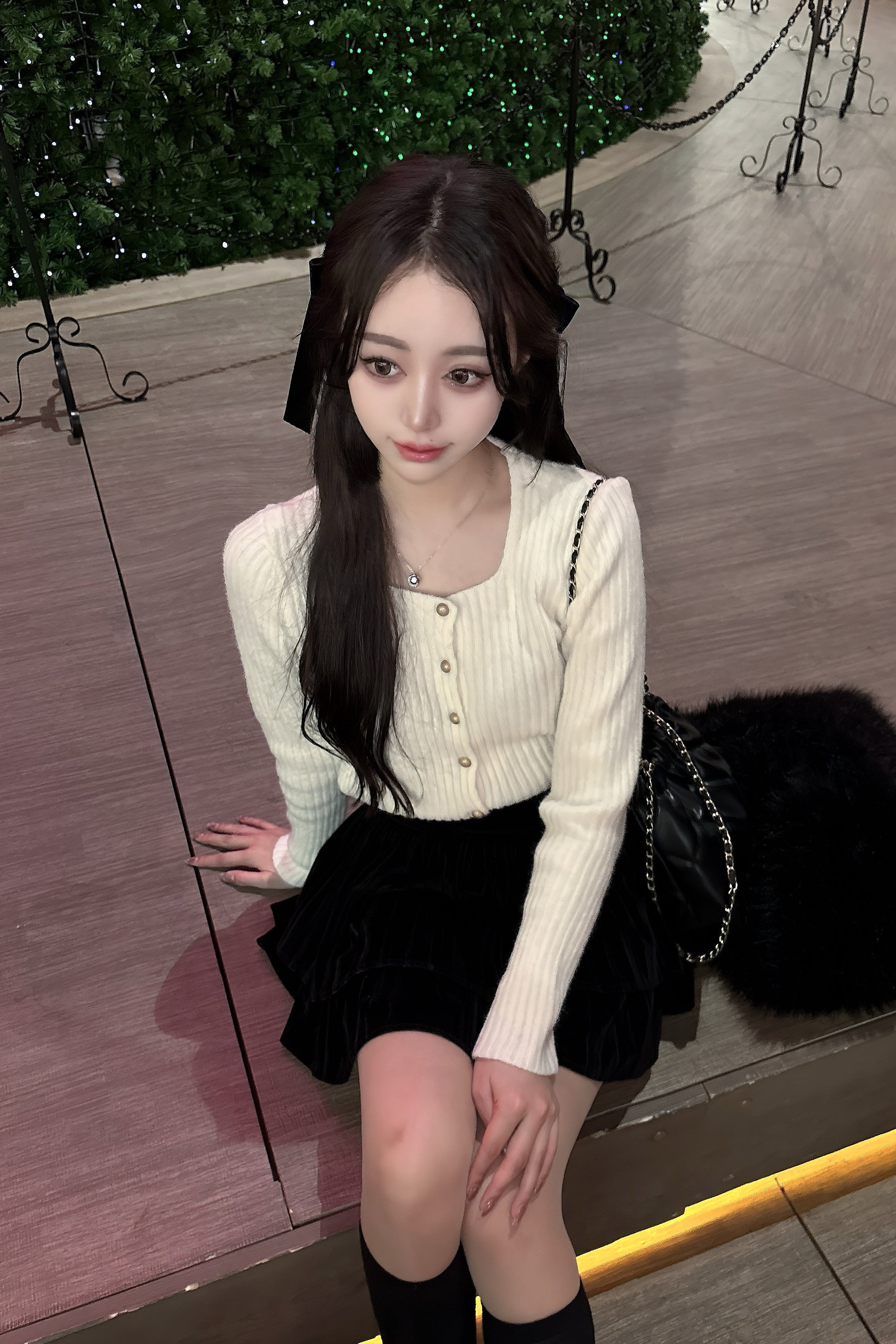 ベーシックフロントボタンカーディガン KR12520