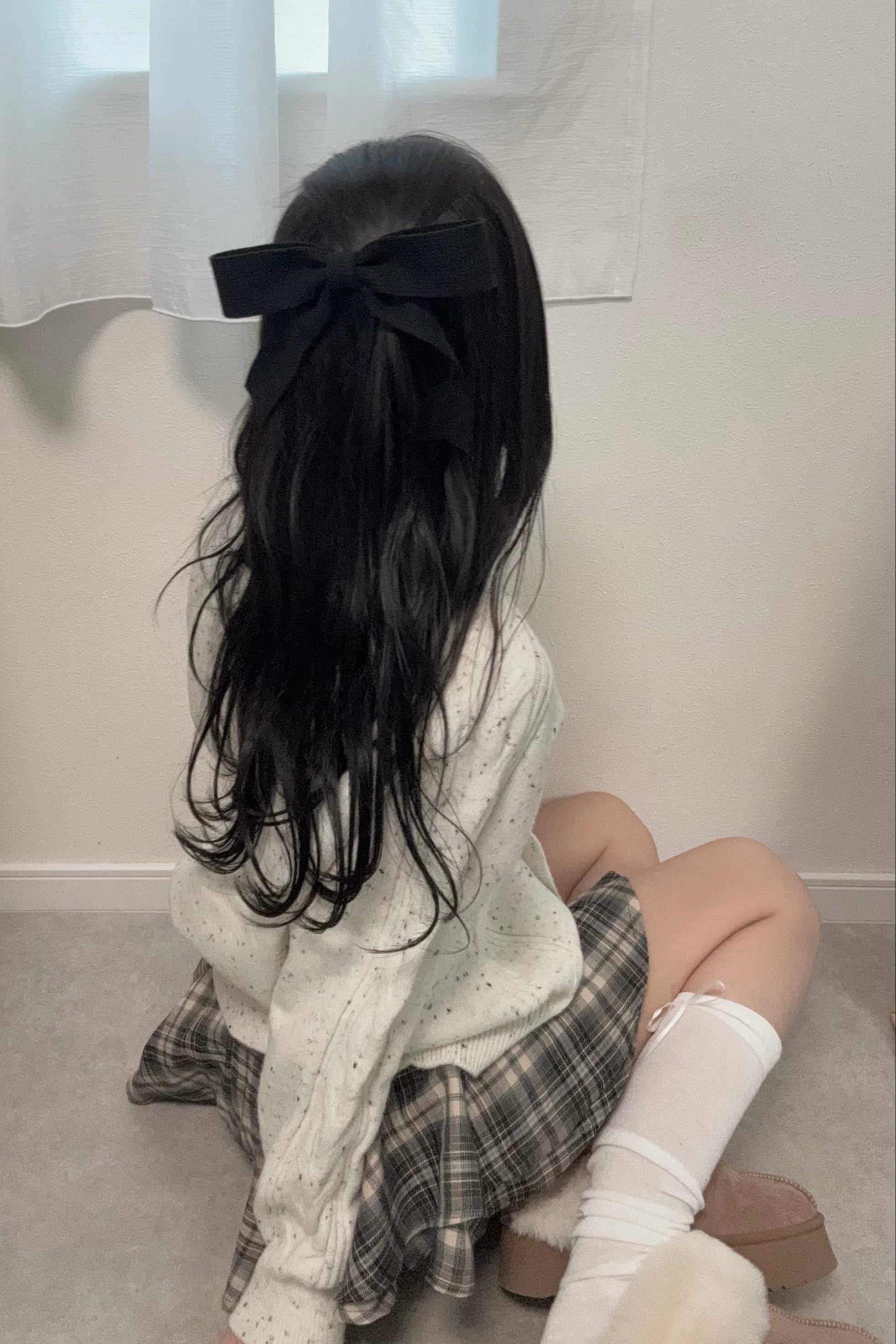 フロントリボンミックスカーディガン KR13267