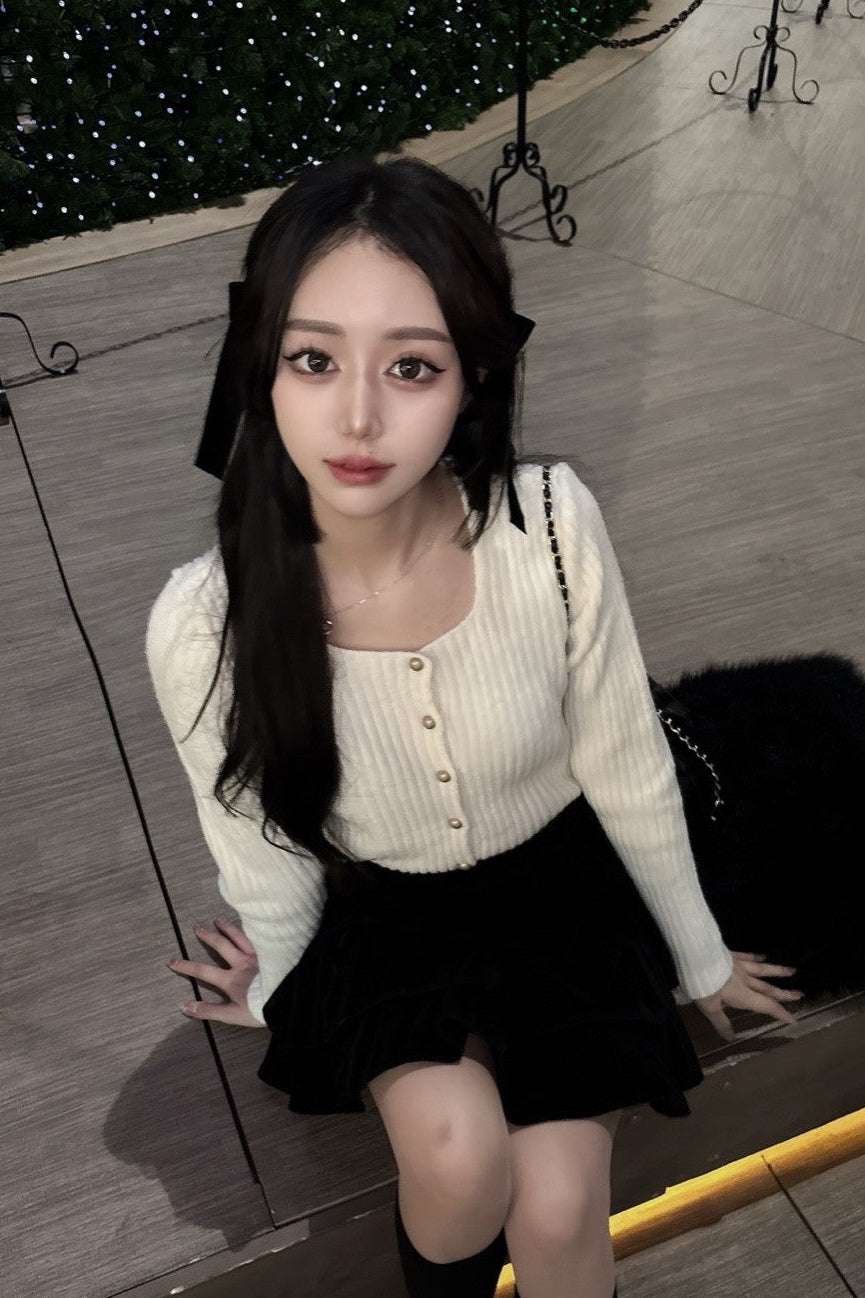 ベーシックフロントボタンカーディガン KR12520