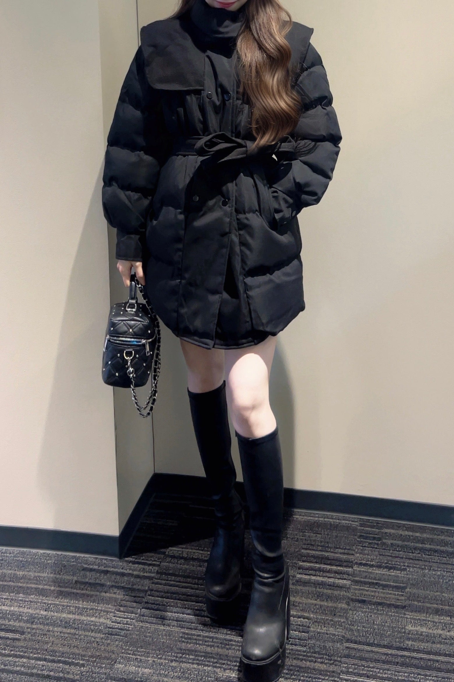 ハイネックミドルダウンコート KR30311