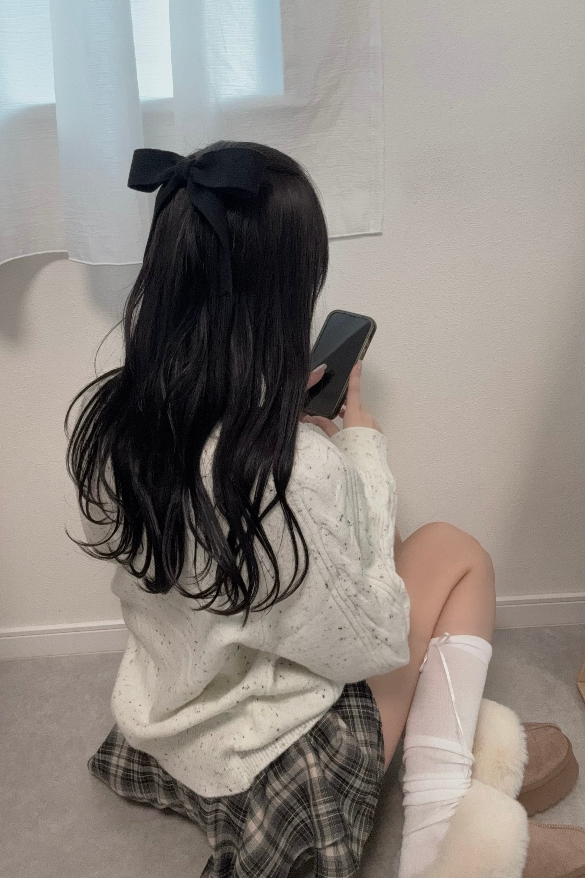 フロントリボンミックスカーディガン KR13267