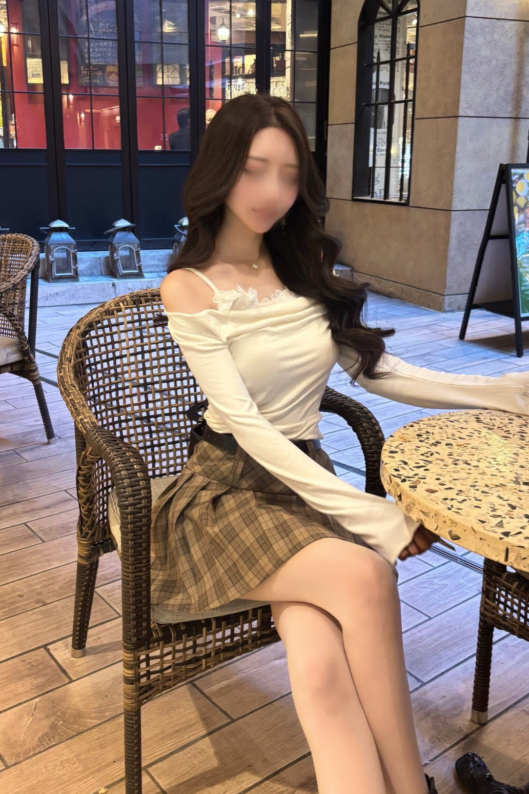 ローズレースオフショルトップス KR13508