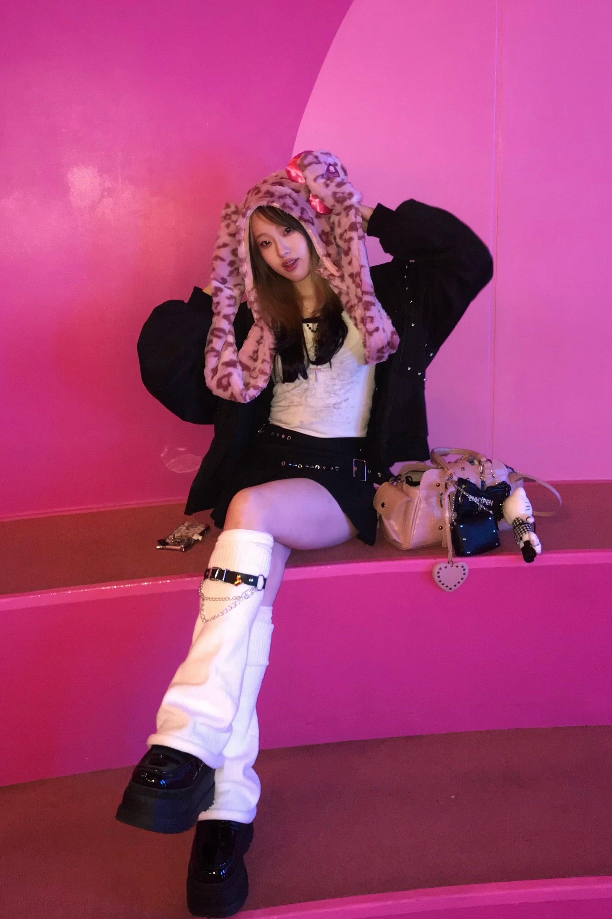 チェーンベルトルーズレッグウォーマー KR13576