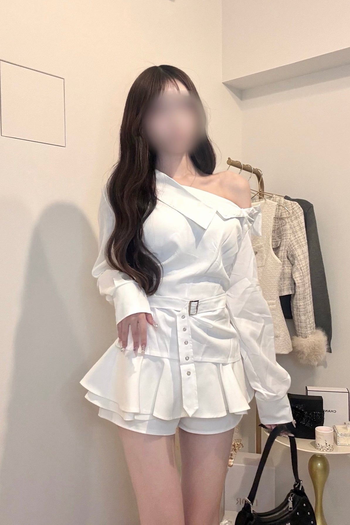 ベルトデザインシャツ KR13485