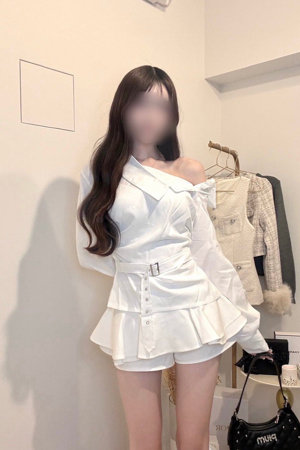 ベルトデザインシャツ KR13485