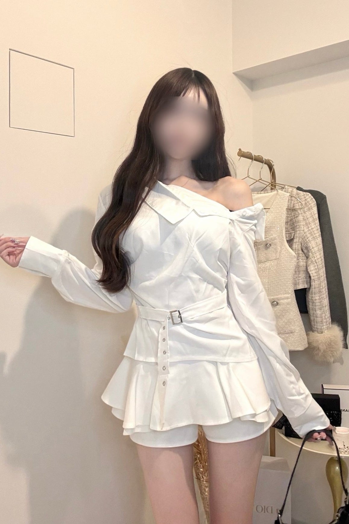 フリンジツイードセットアップ KR12619