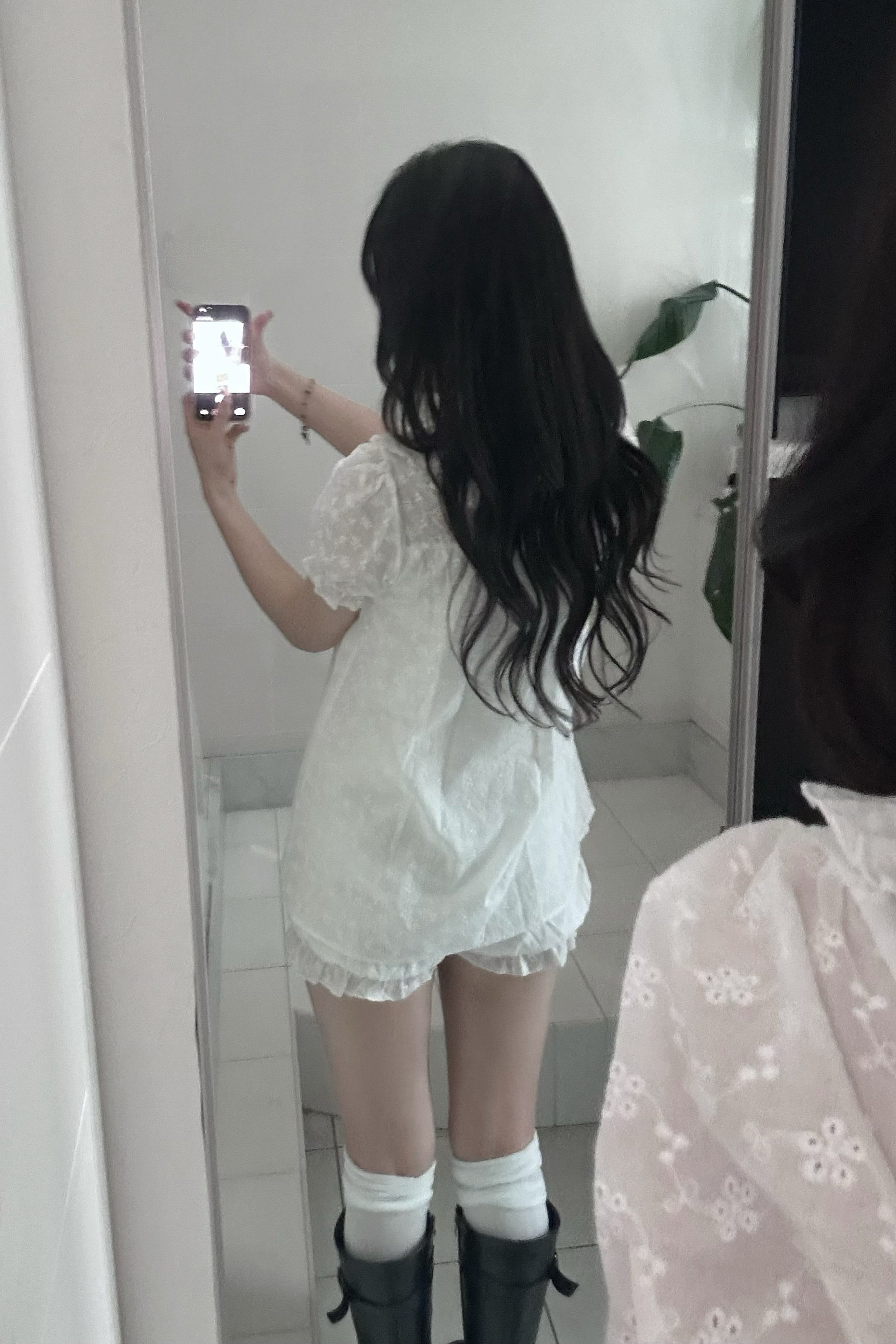 花柄パフスリーブワンピース KR14878