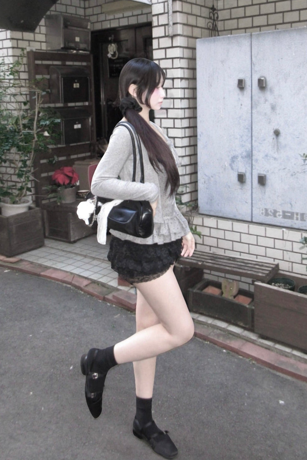 ドットフリルキャミソールカットソー KR13496