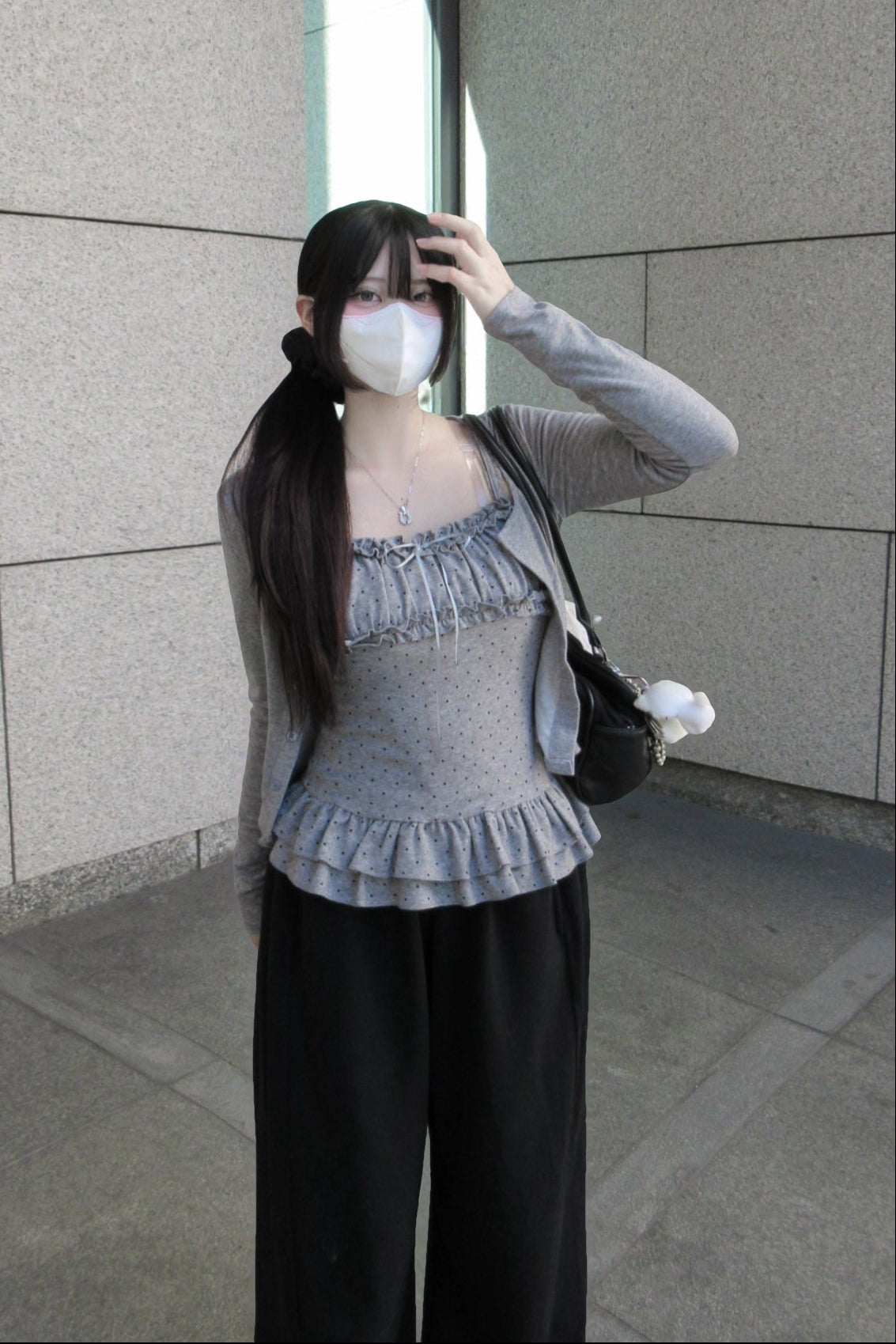 ドットフリルキャミソールカットソー KR13496