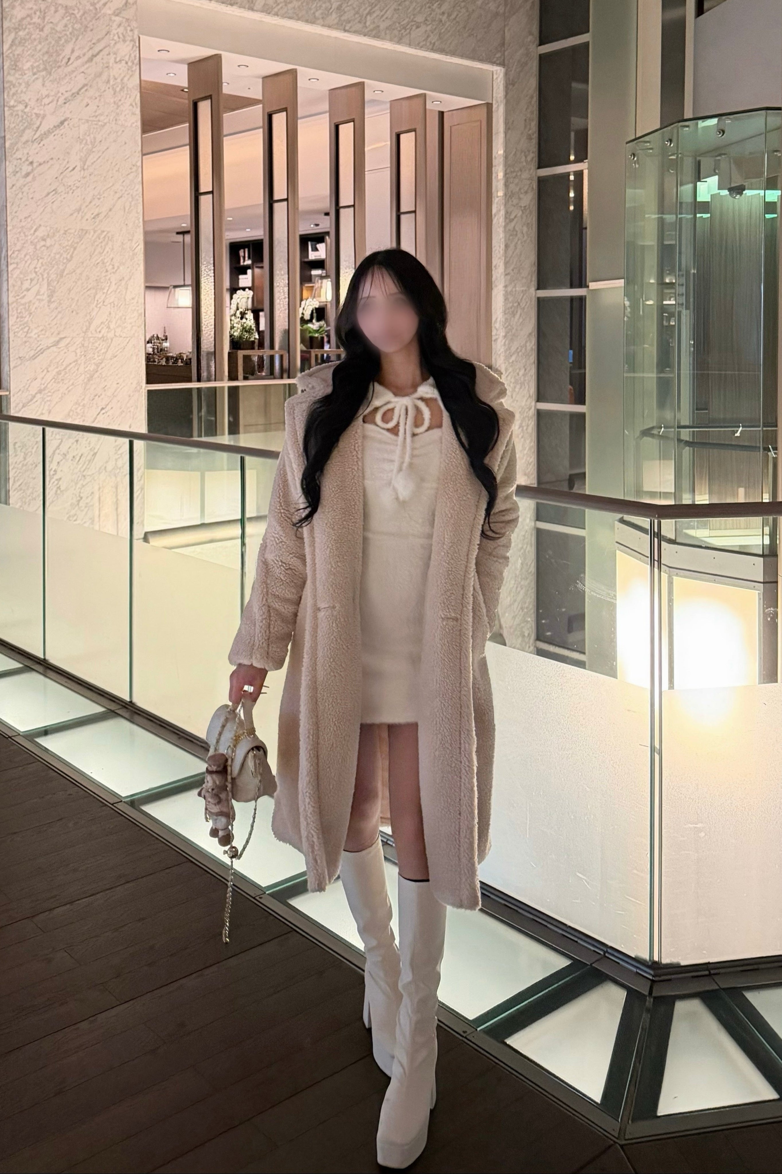 シンプルファーロングコート KR30414