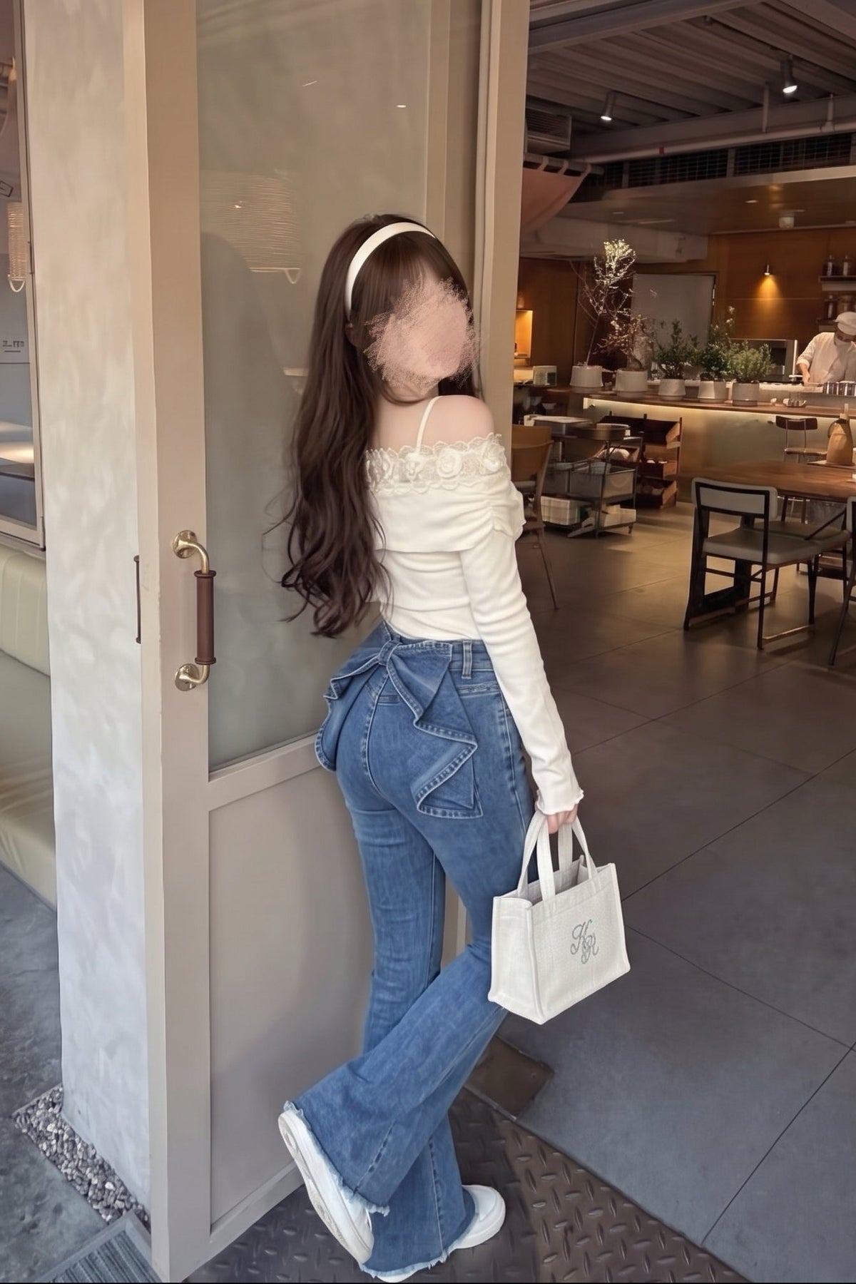 バックリボンフレアパンツ KR15532
