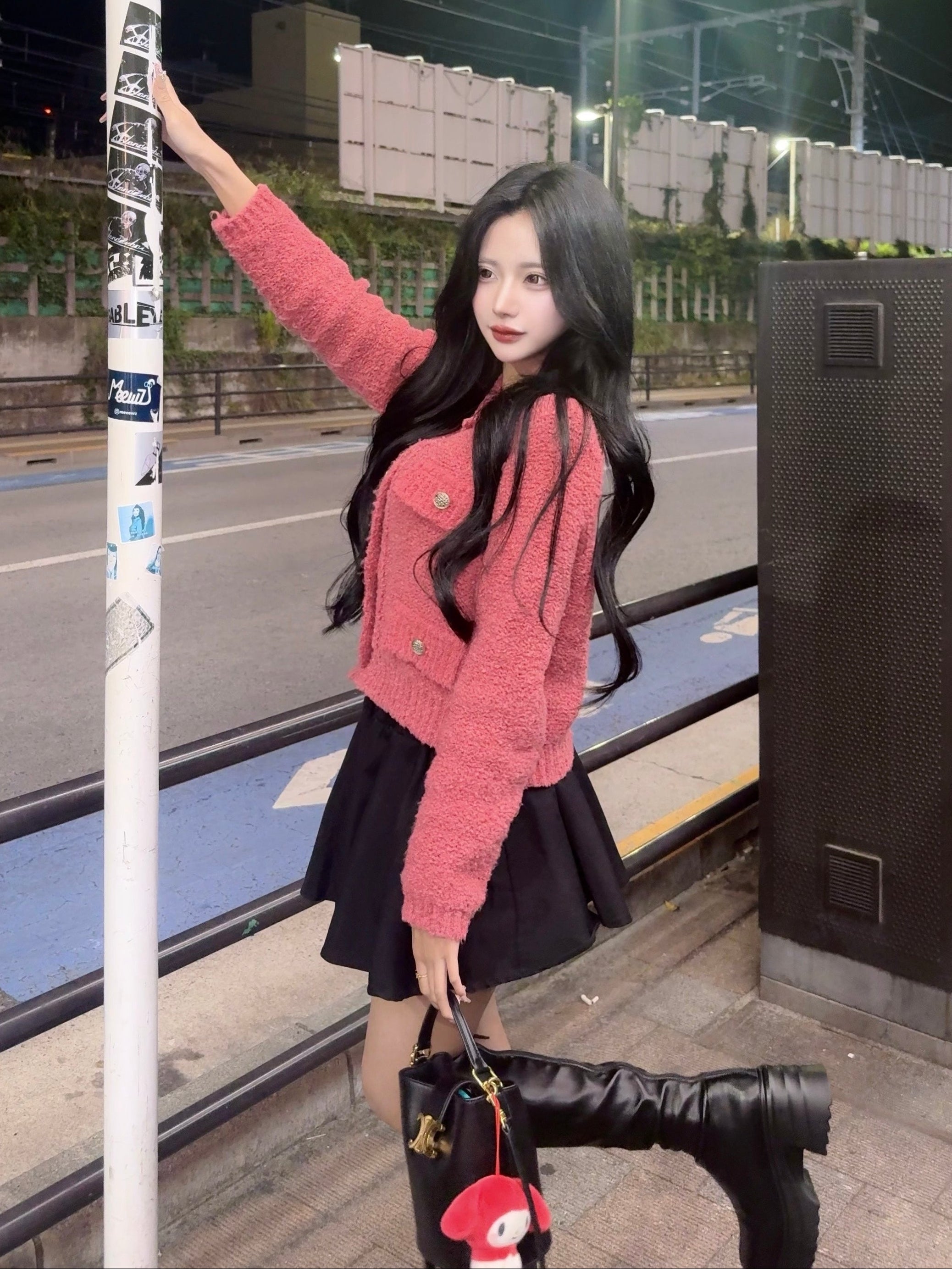 フロントボタンニットカーディガン KR13216