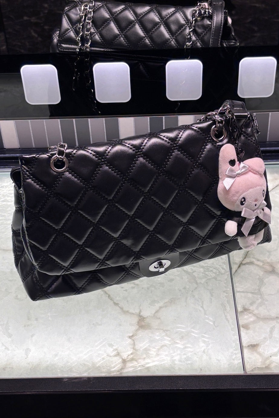 シンプルキルティングチェーンバッグ KR13995