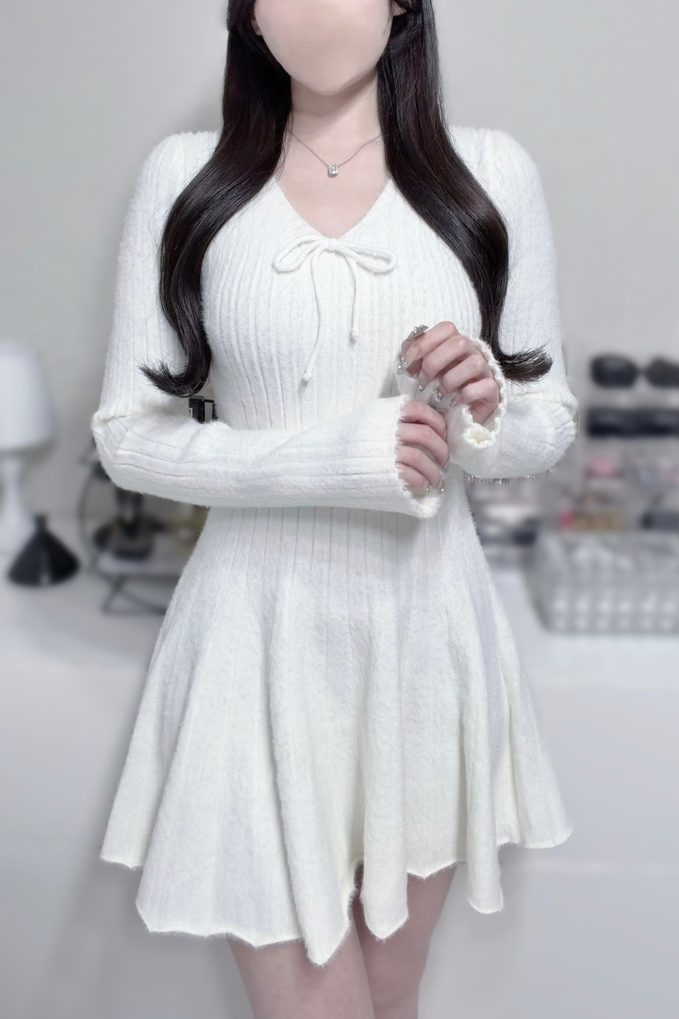 フレアガーリーニットワンピ KR13992