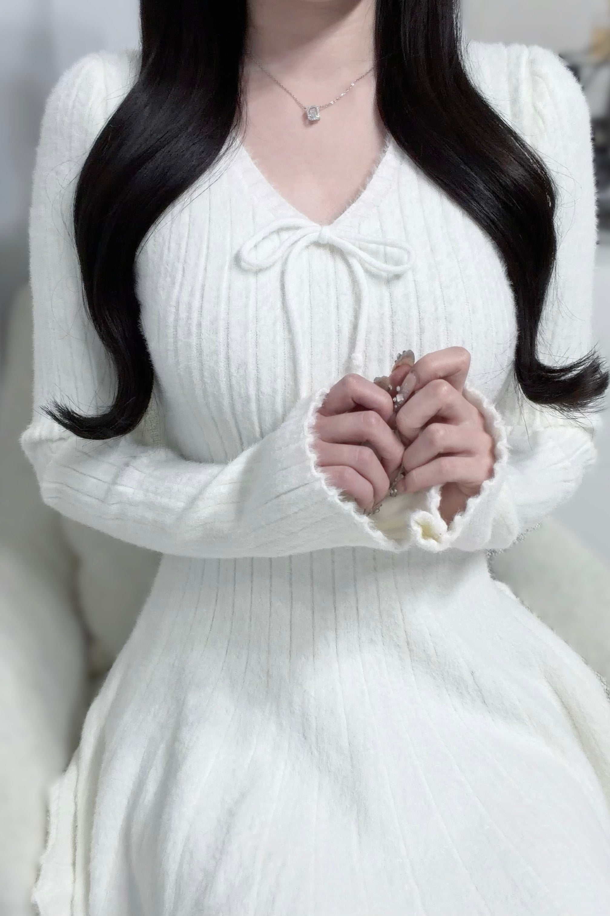 フレアガーリーニットワンピ KR13992