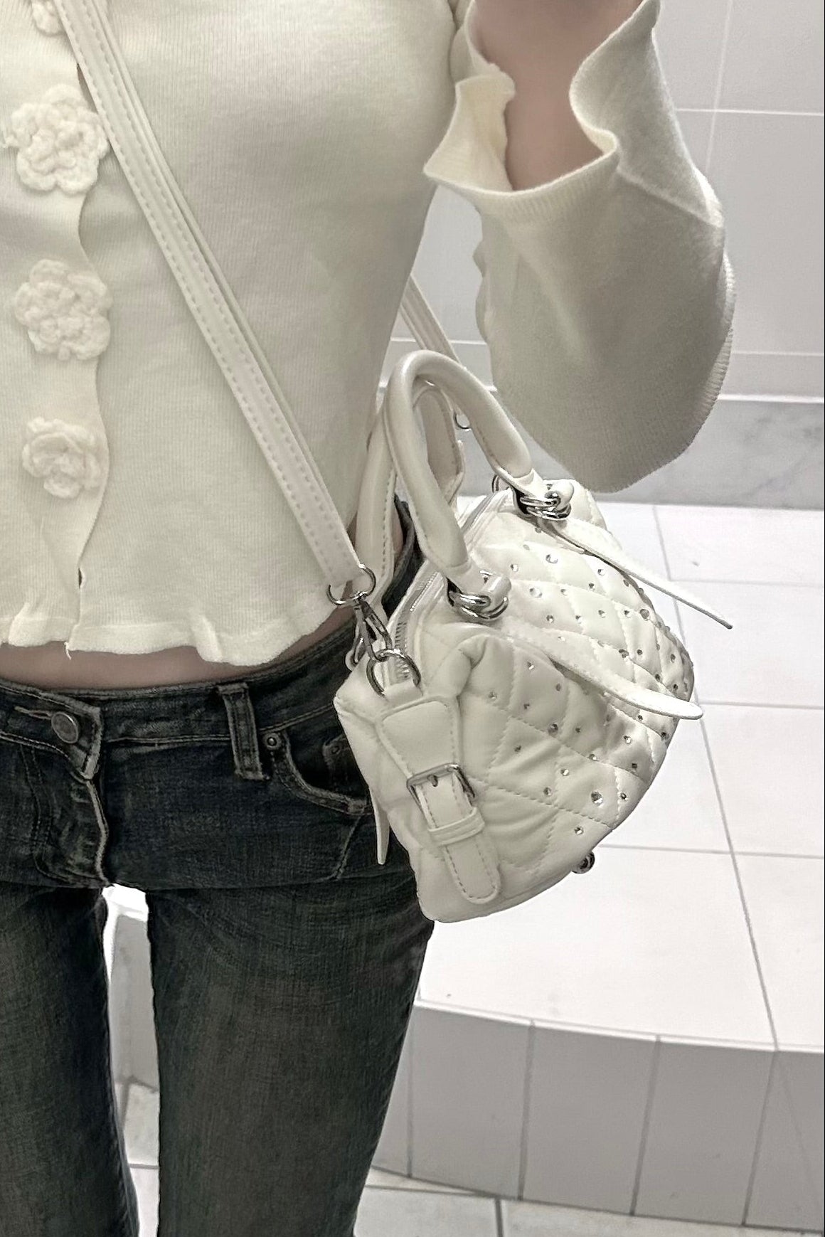 ラインストーンミニバッグ KR13640