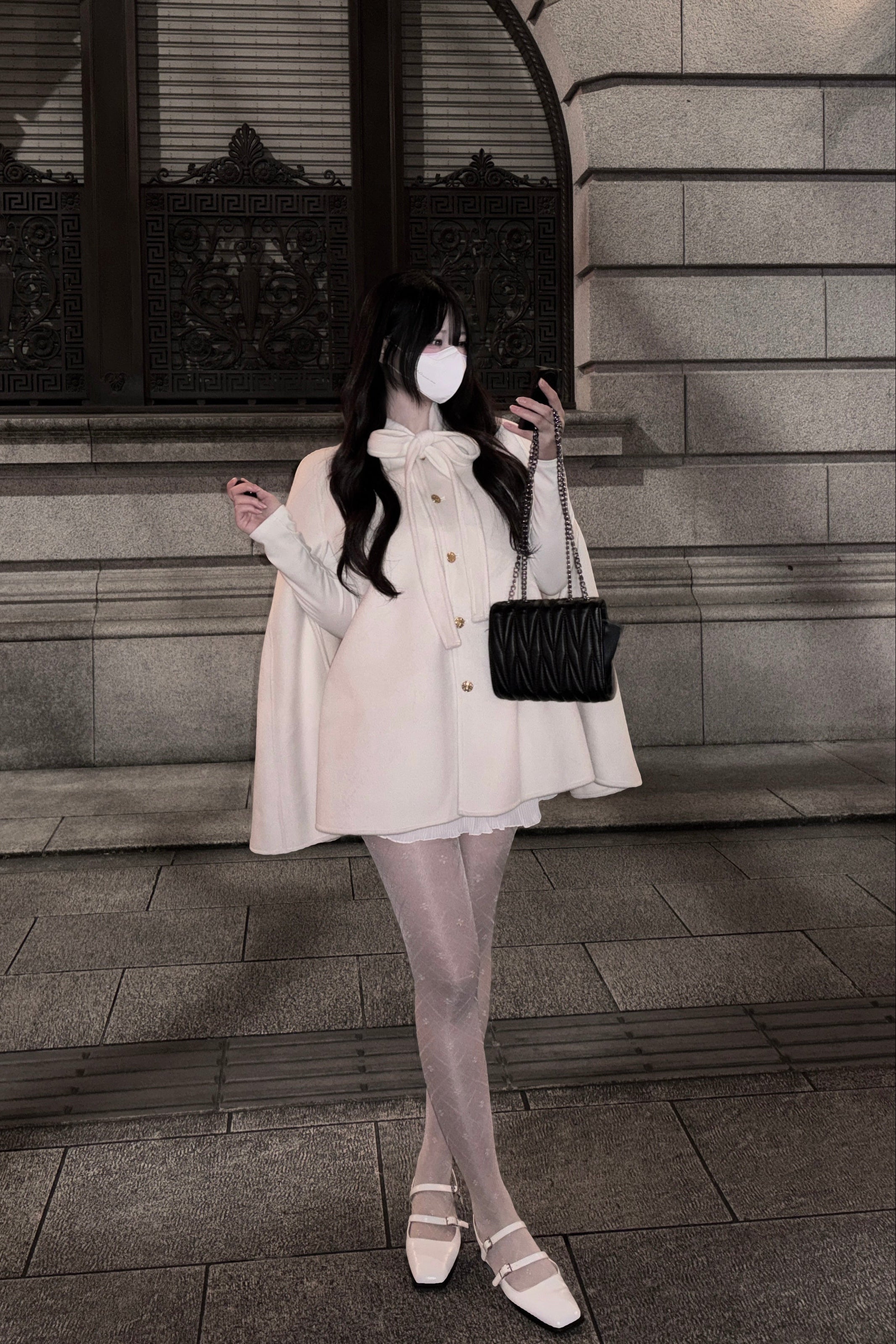 リボンケープコート KR30361