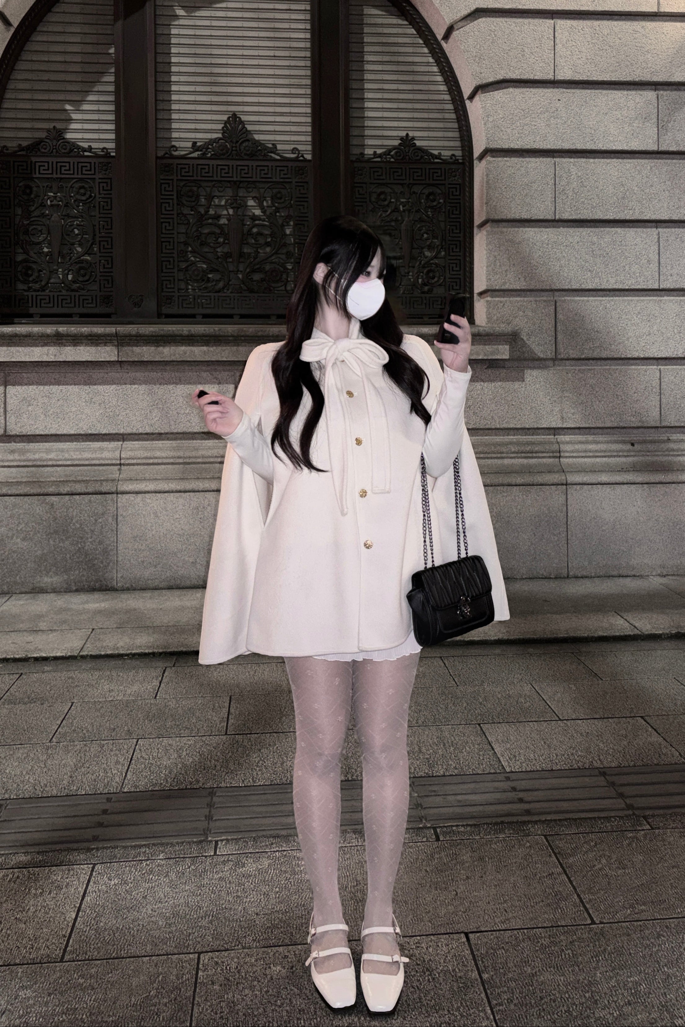 リボンケープコート KR30361