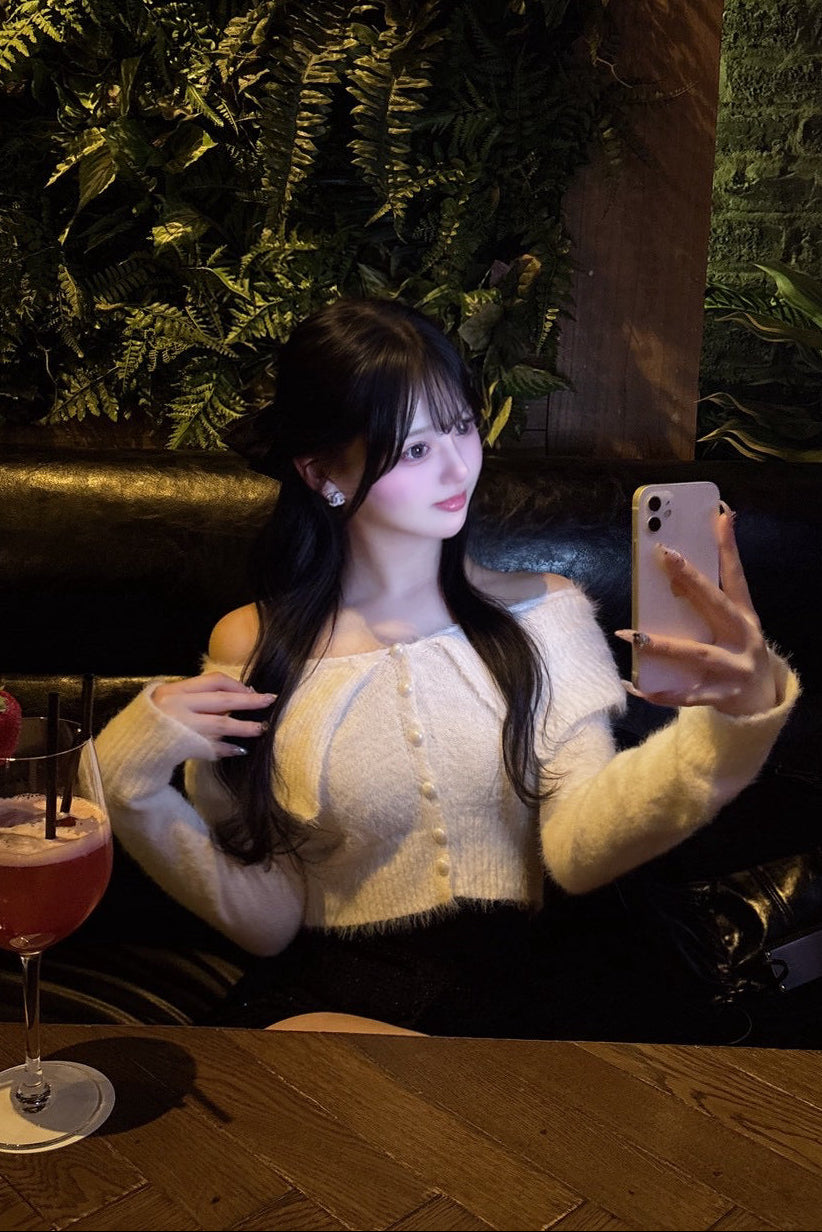 オフショルフェザーニット KR13602