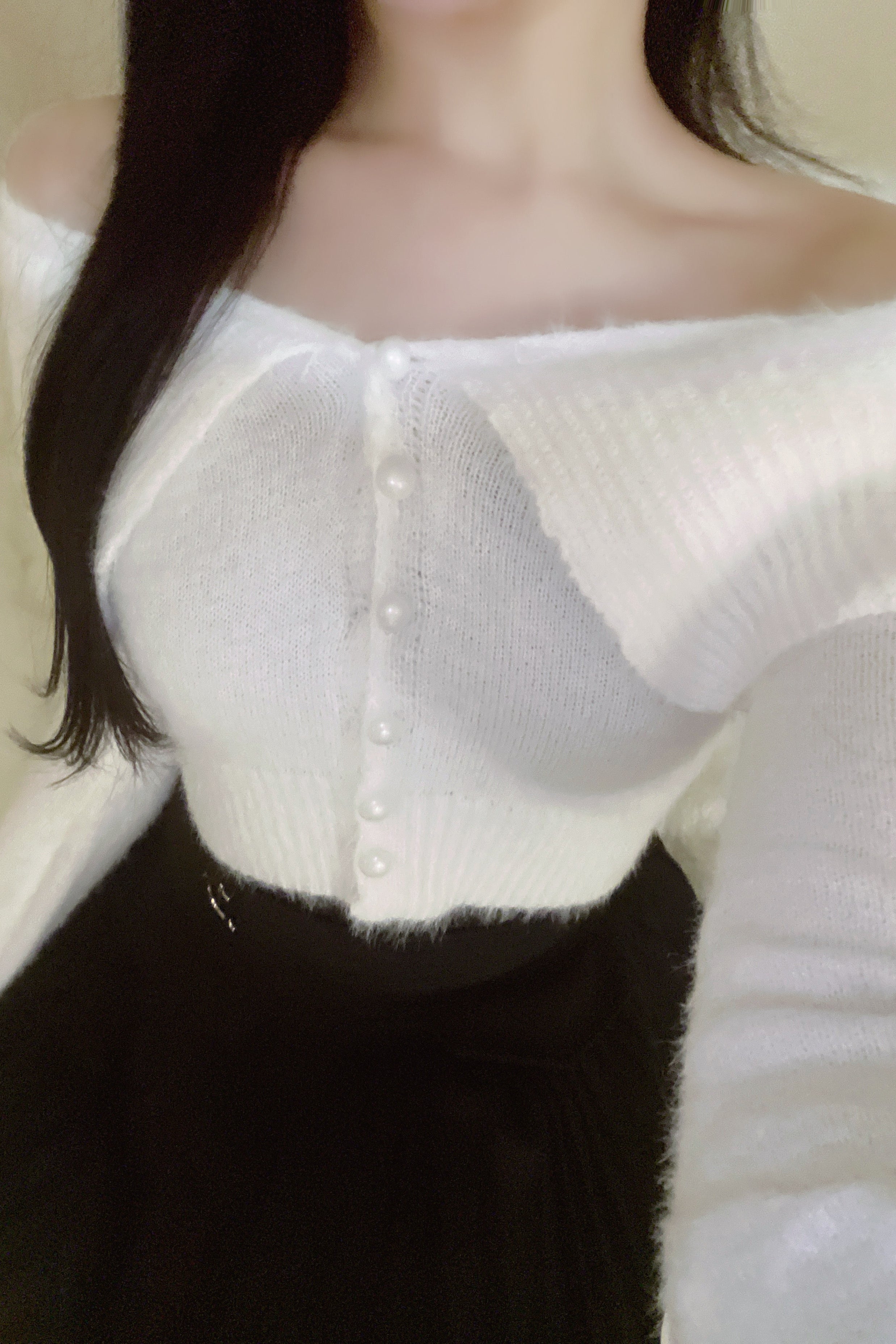 オフショルフェザーニット KR13602