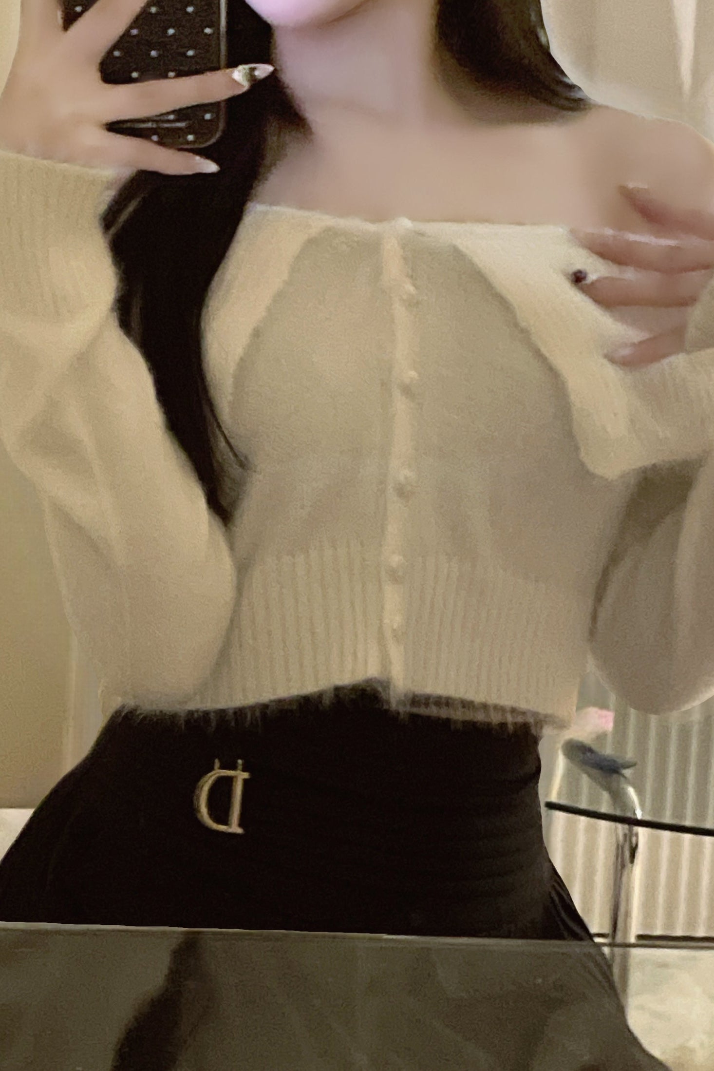 オフショルフェザーニット KR13602