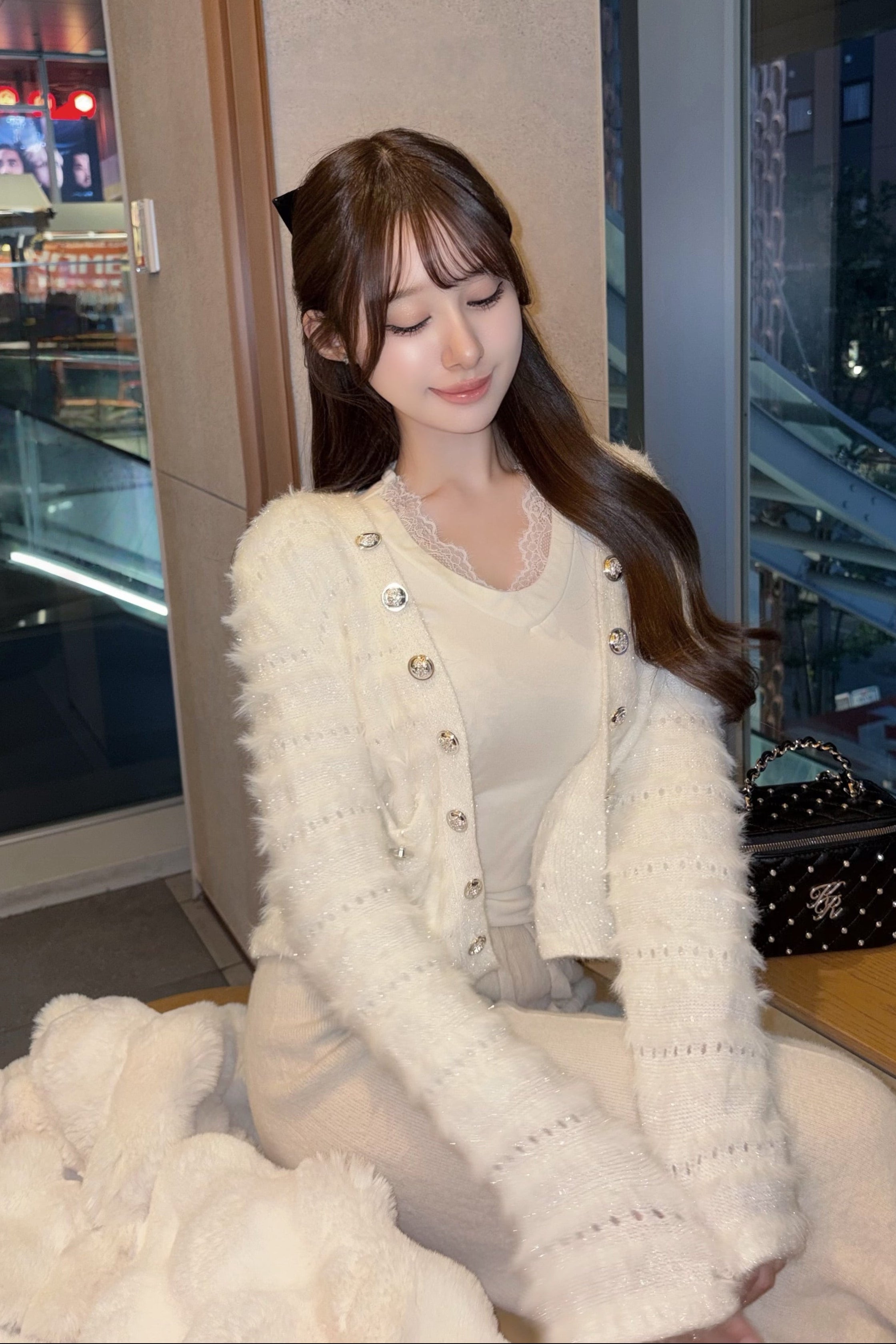 ラグジュアリーラメカーディガン KR13816