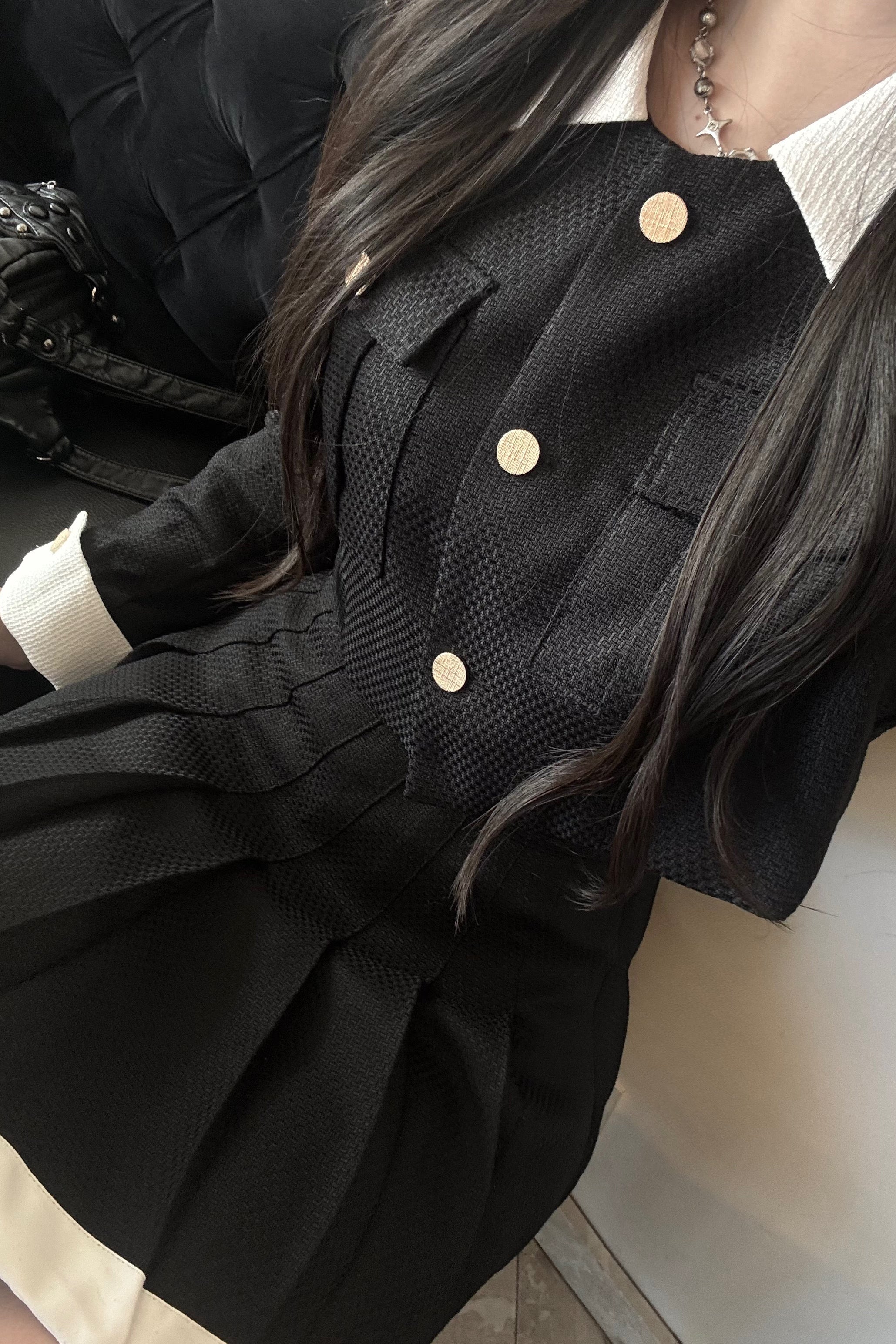 バイカラークロップドセットアップ KR30100