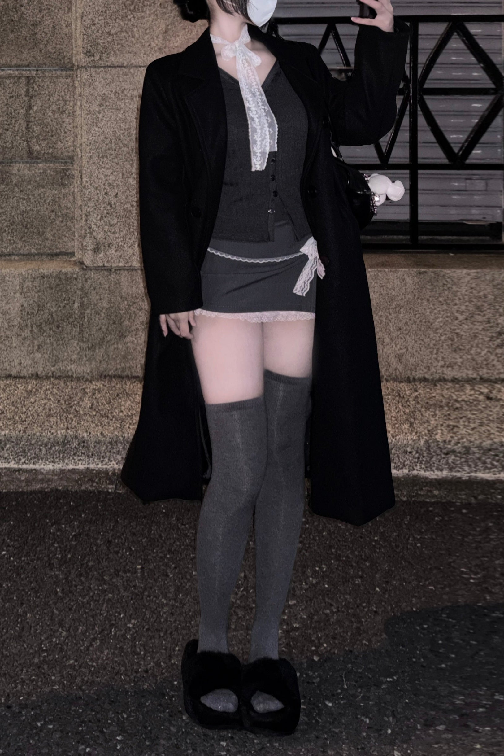 シンプルデザインロングコート KR30363