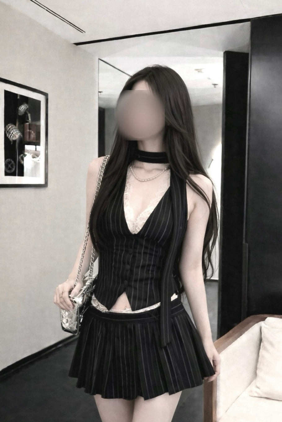 ストライプレースベストセットアップ KR30502