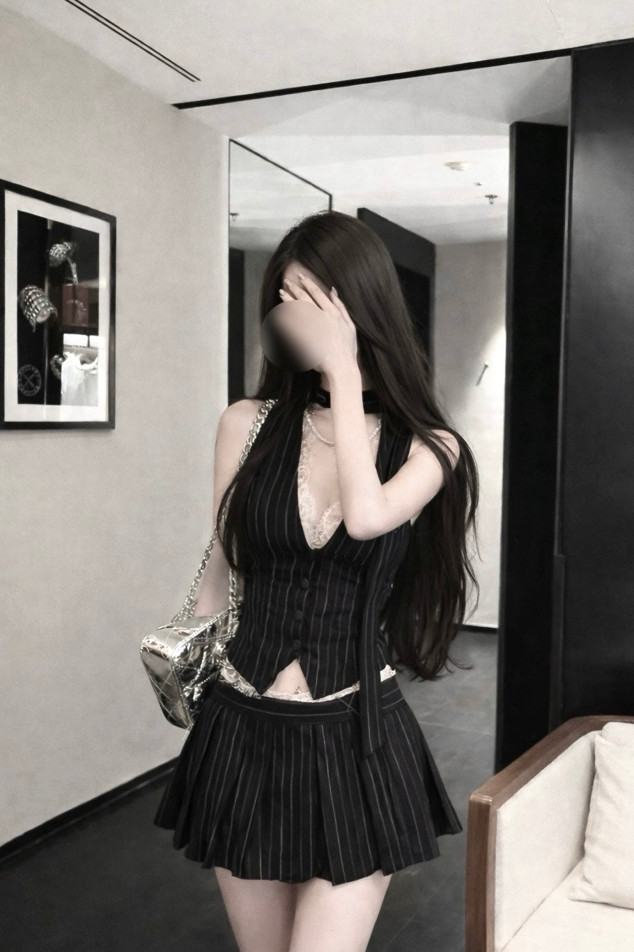 ストライプレースベストセットアップ KR30502