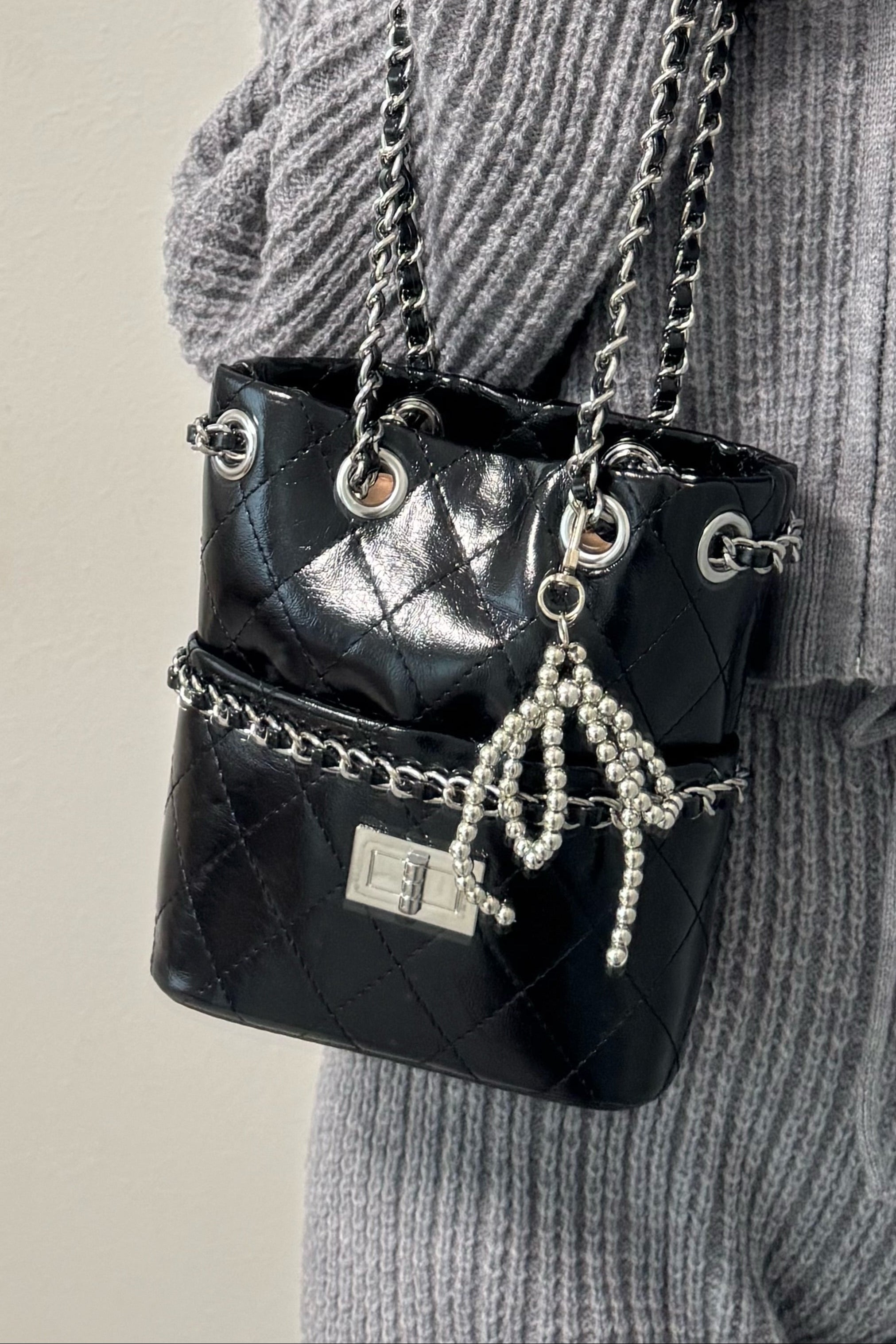 キルティングチャームバッグ KR13704