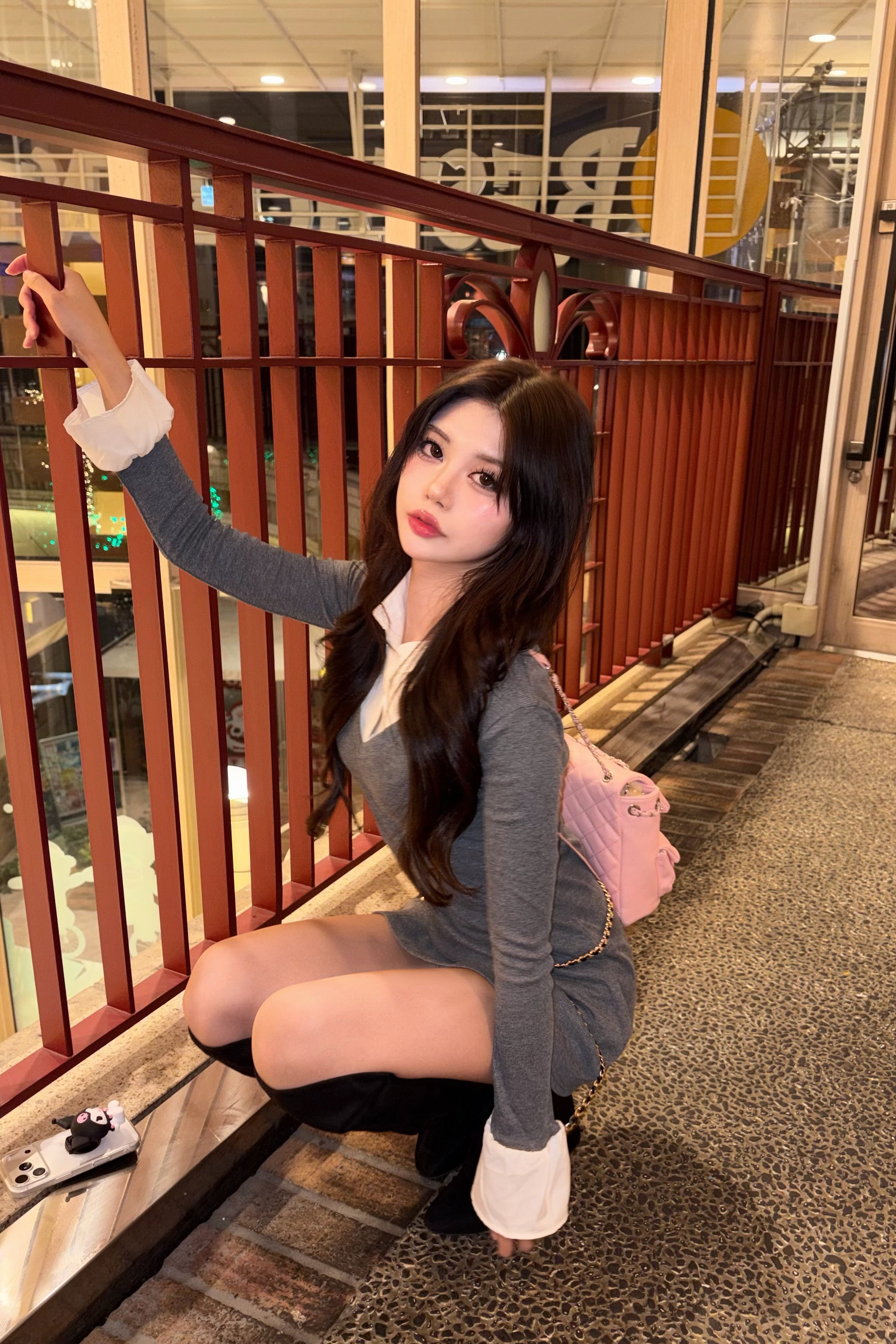 シャツレイヤードワンピース KR13051