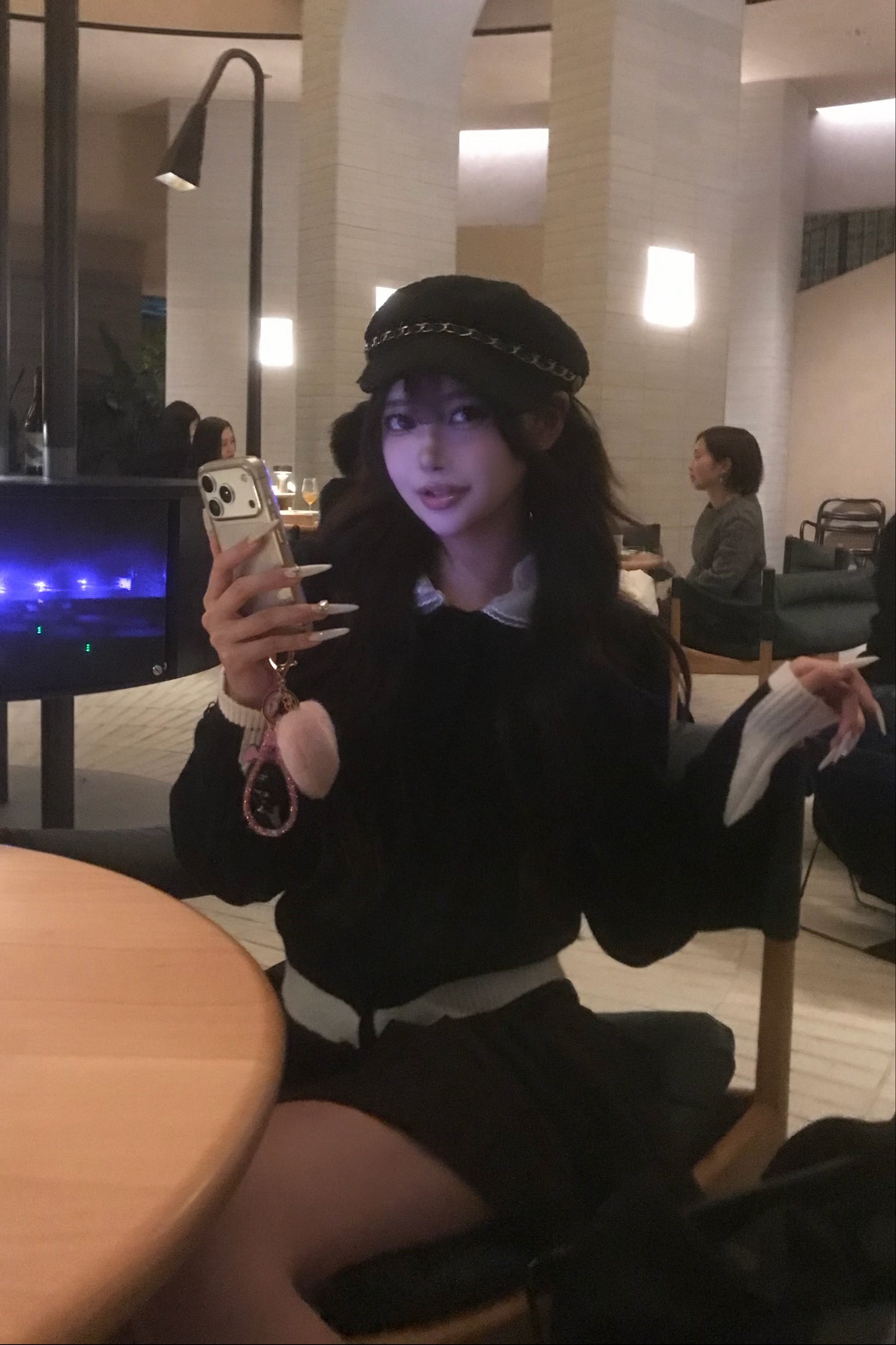 バイカラーデザインニット KR13853