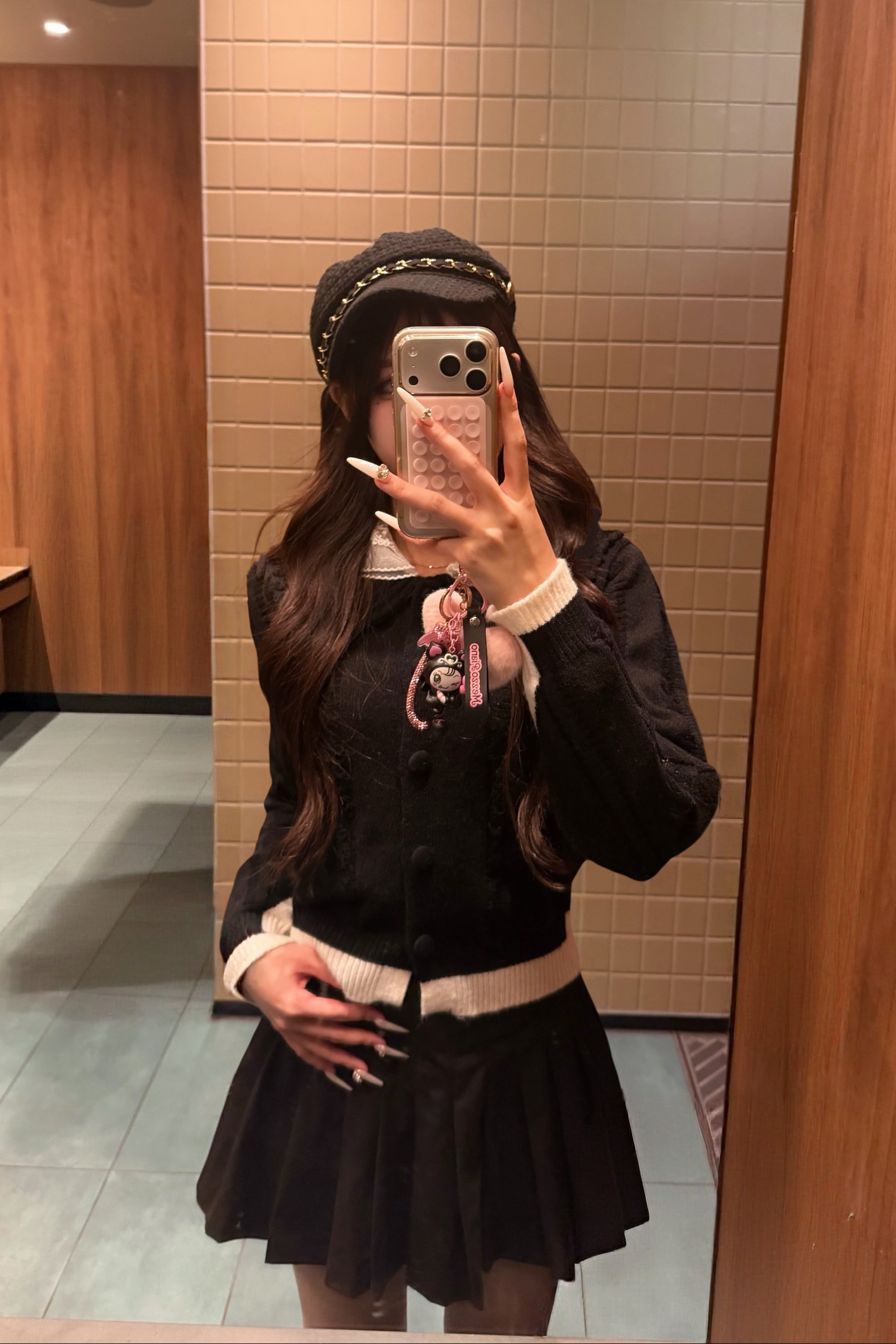 バイカラーデザインニット KR13853