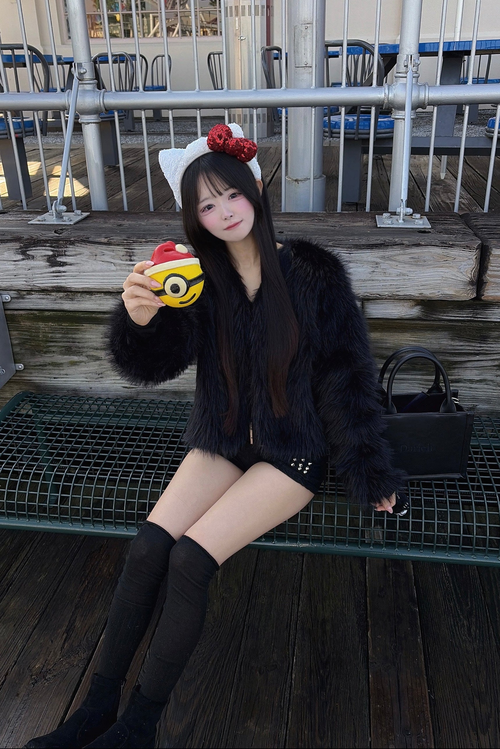 フェイクファーコート KR30206