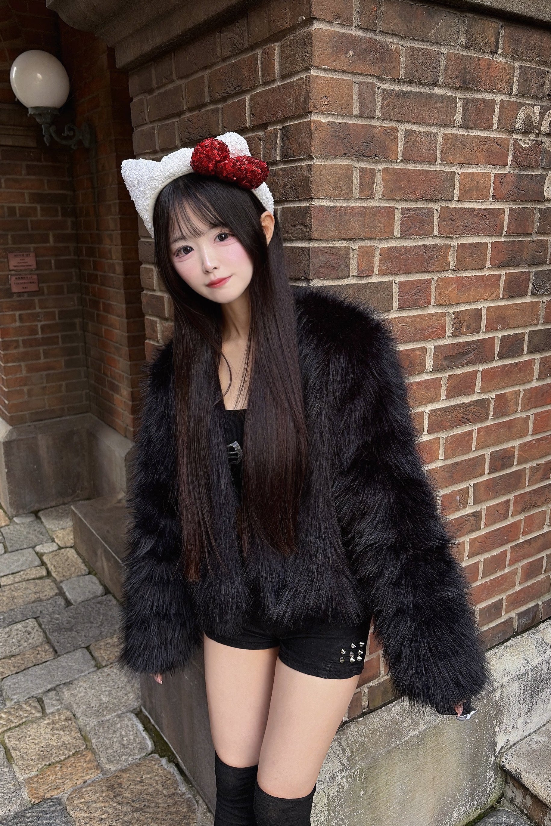 フェイクファーコート KR30206