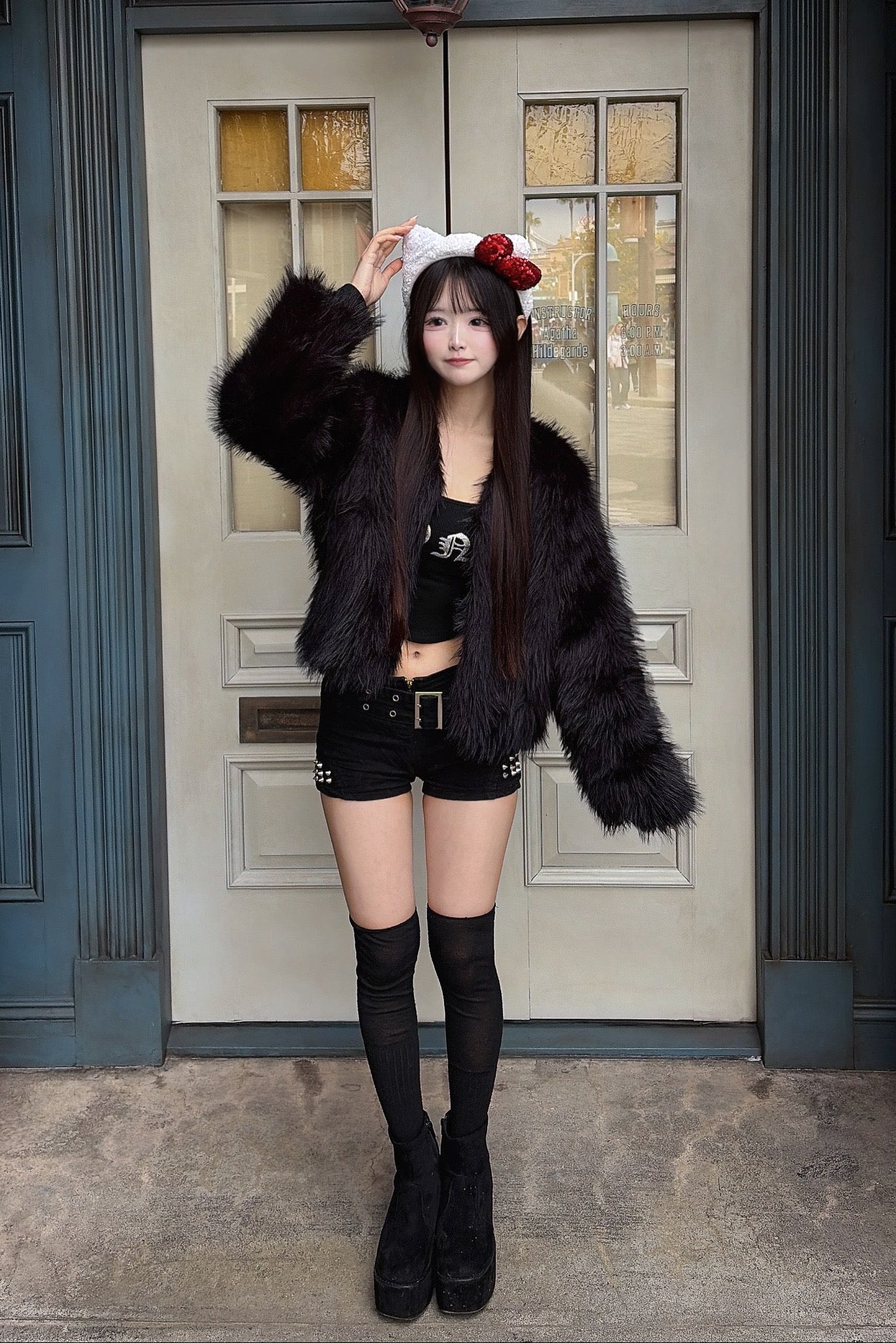 フェイクファーコート KR30206