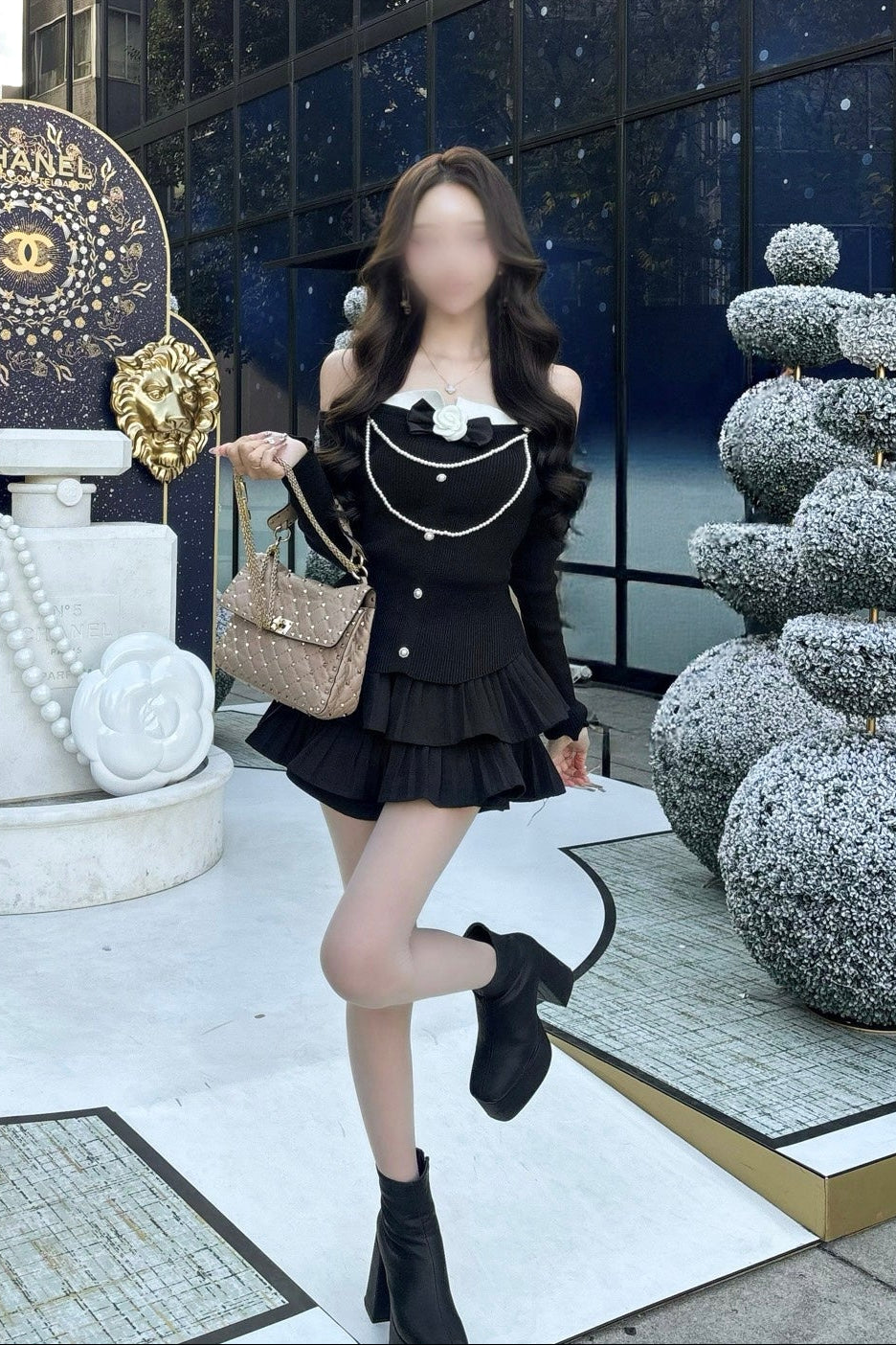 フロントパールボタントップス KR13777