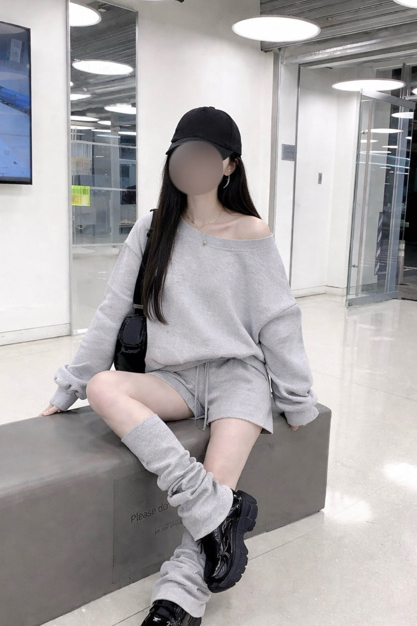 ワンオフショルスウェットセットアップ KR30469