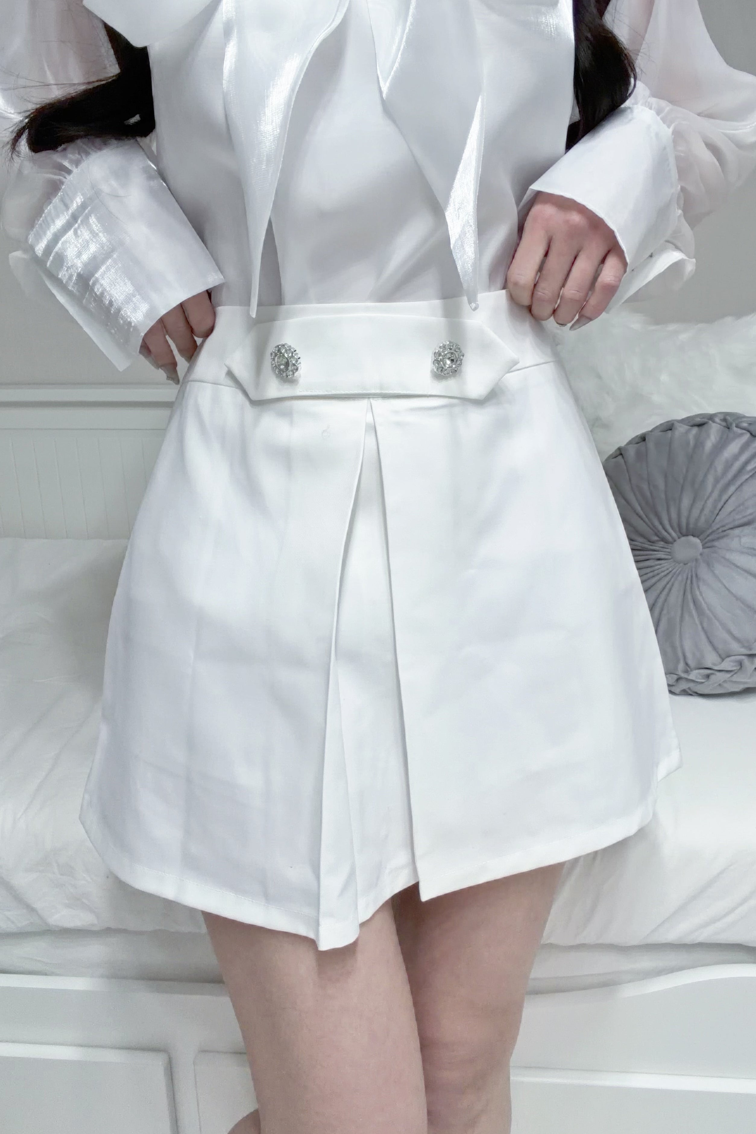 ダブルビジュ―ボタンスカート KR14031