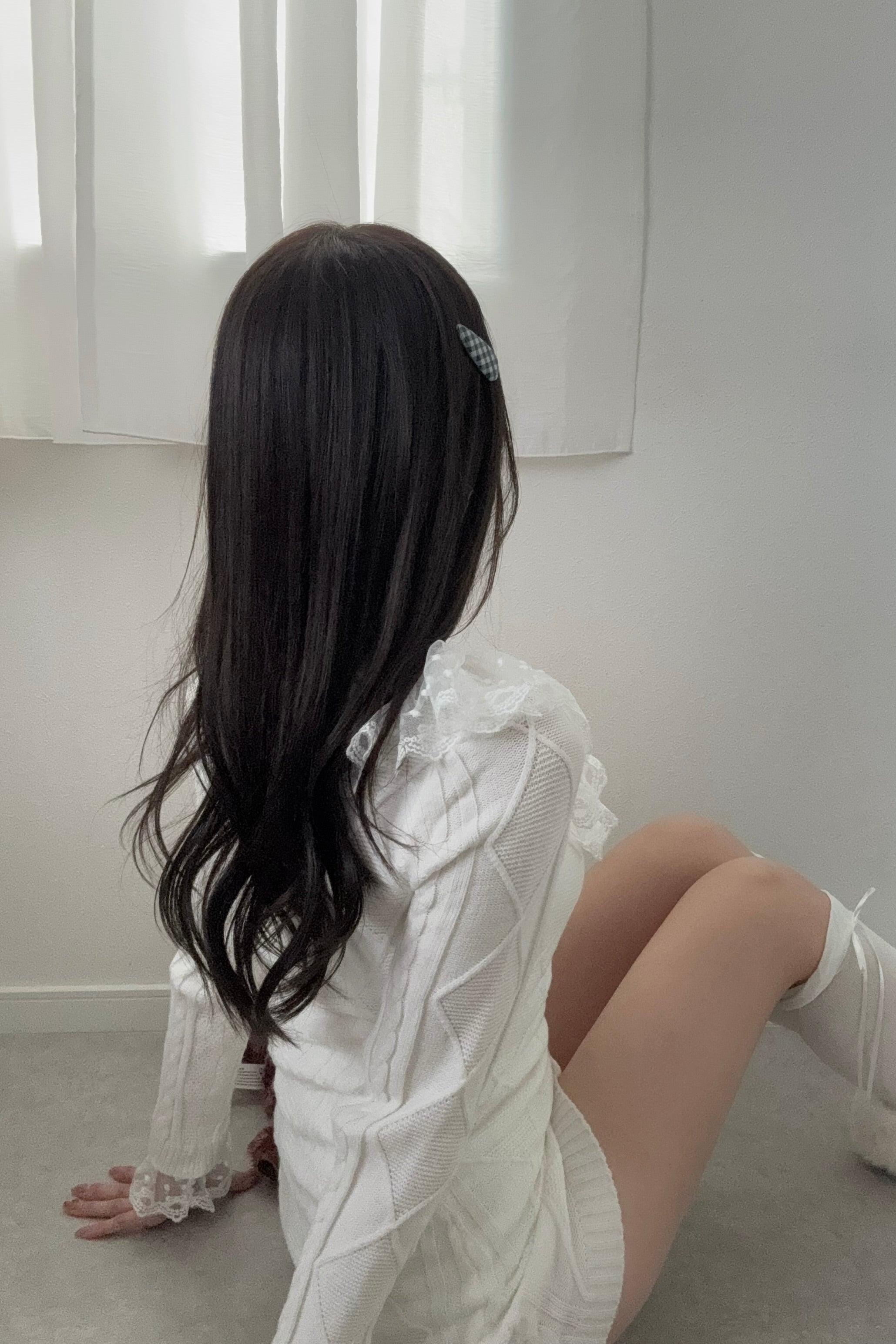 レースニットタイトワンピース KR13702