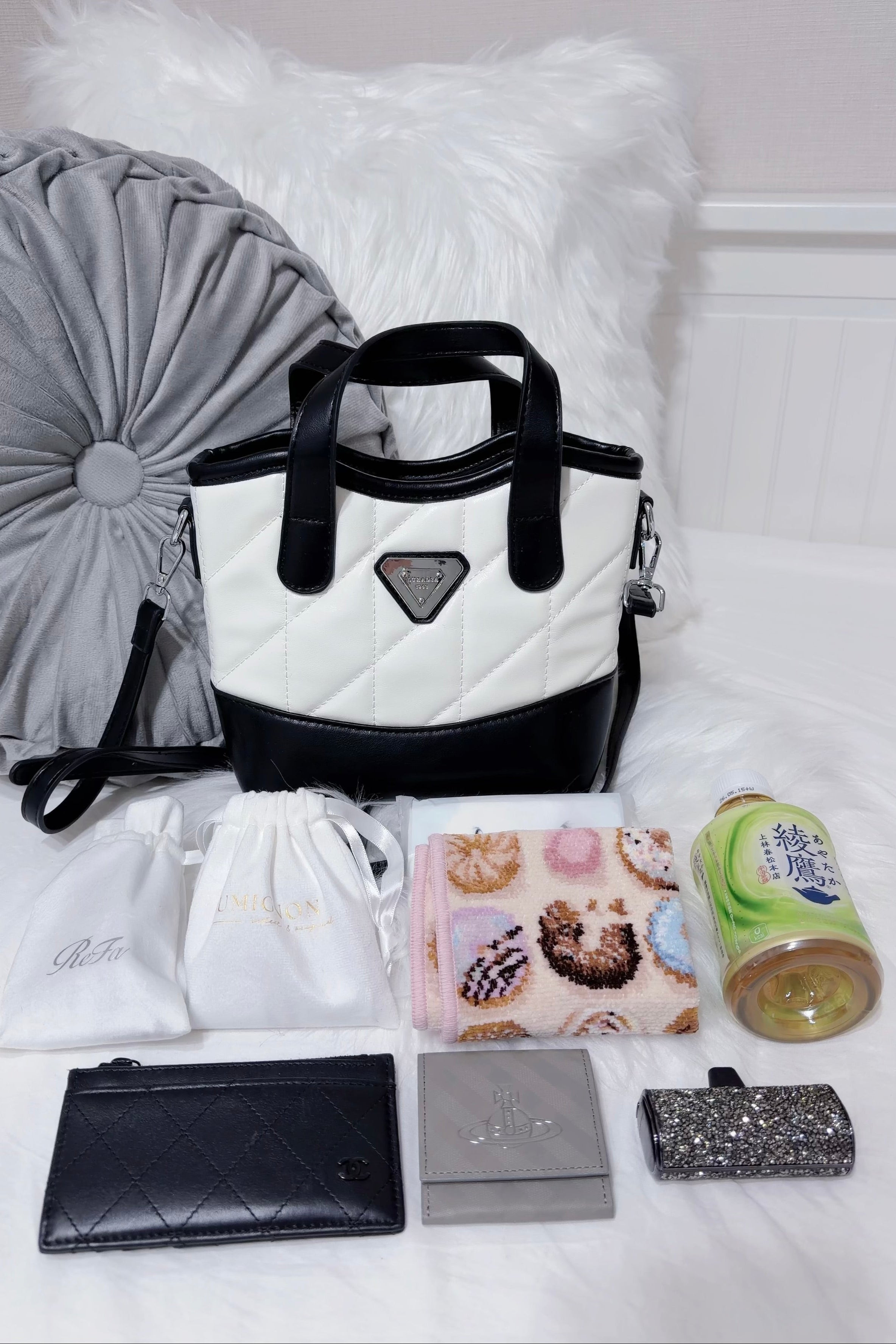 キルティングバケットショルダーバッグ KR14373