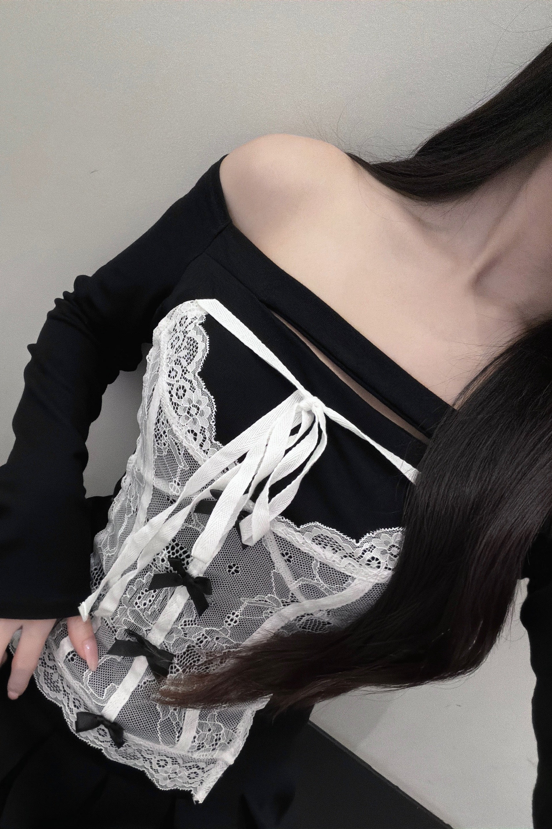 フロントレースカットソー KR13674