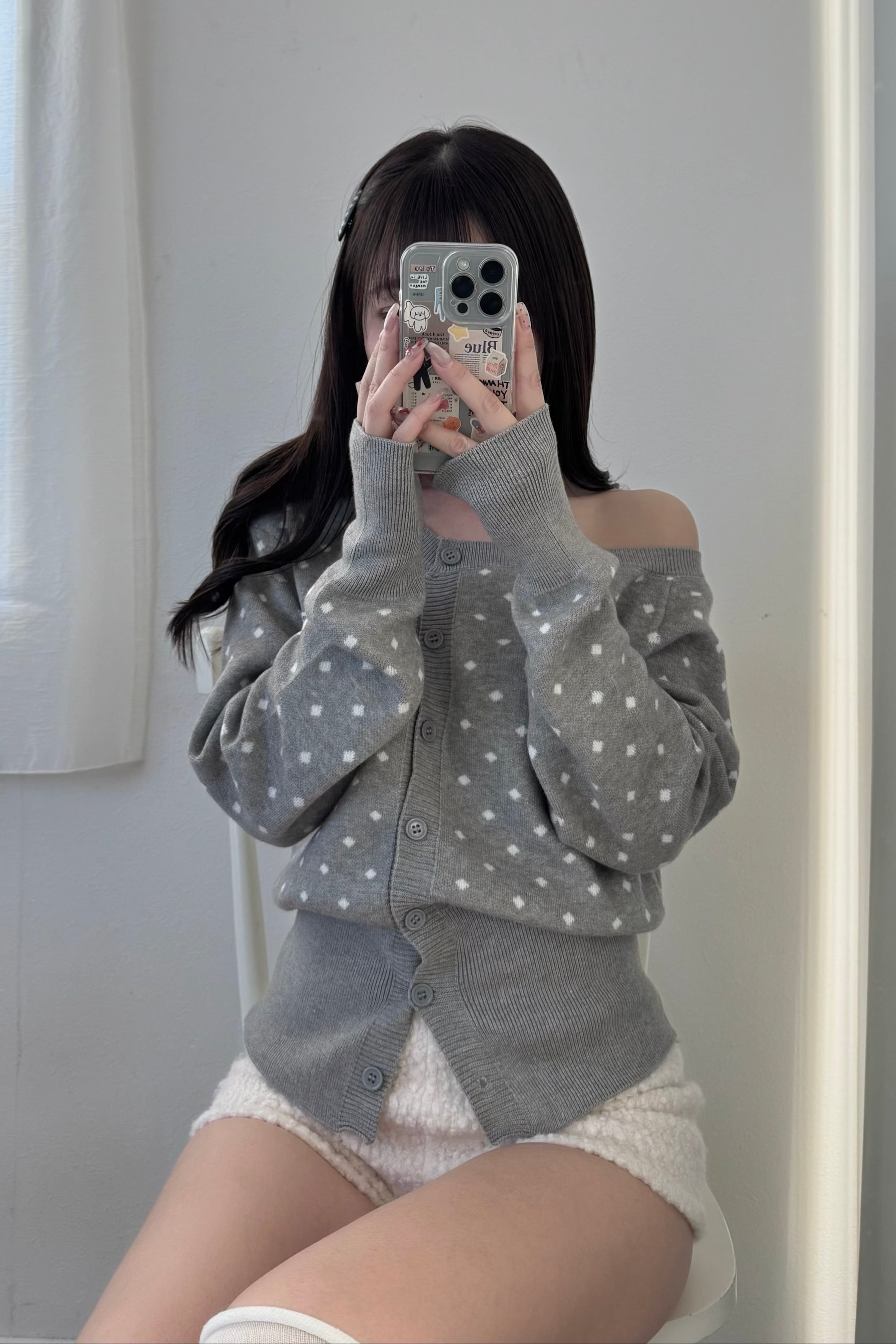 ドットワンショルニット KR13699