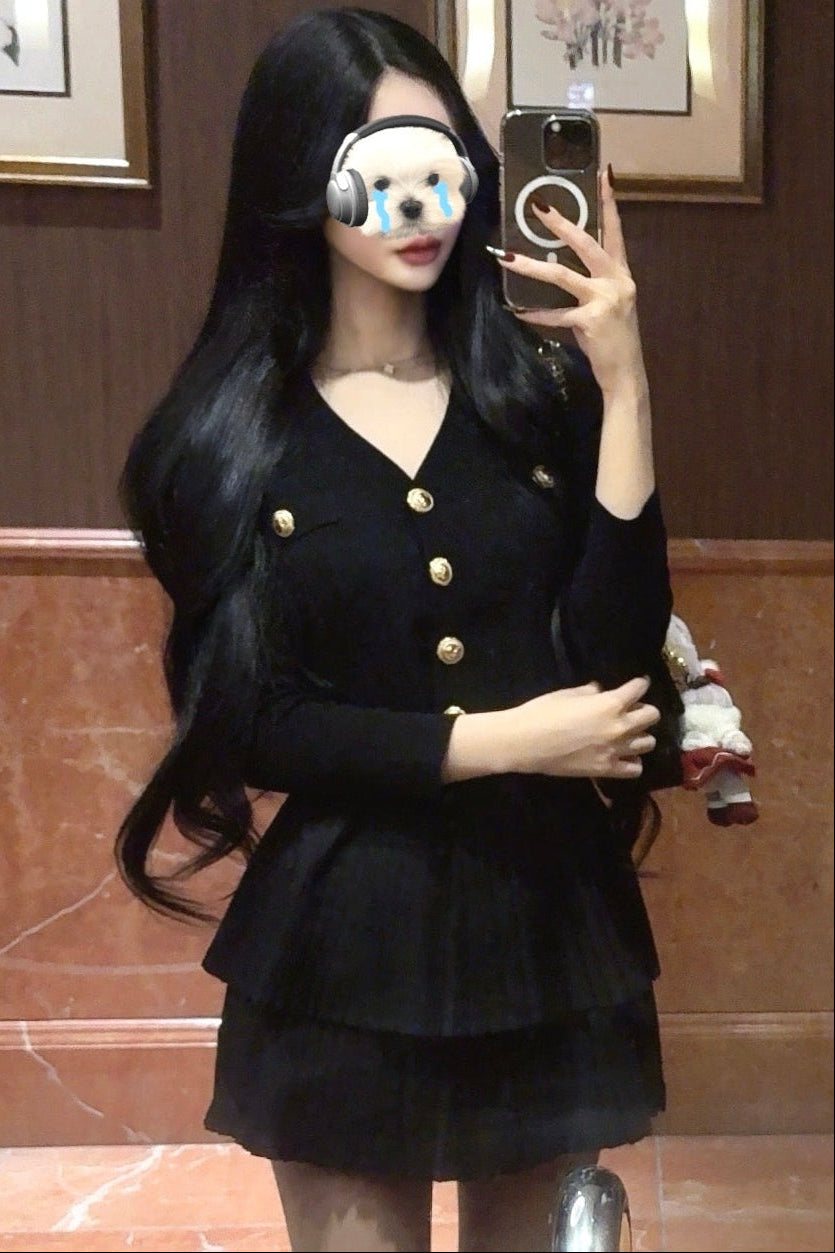 プリーツカーディガンセットアップ KR12735